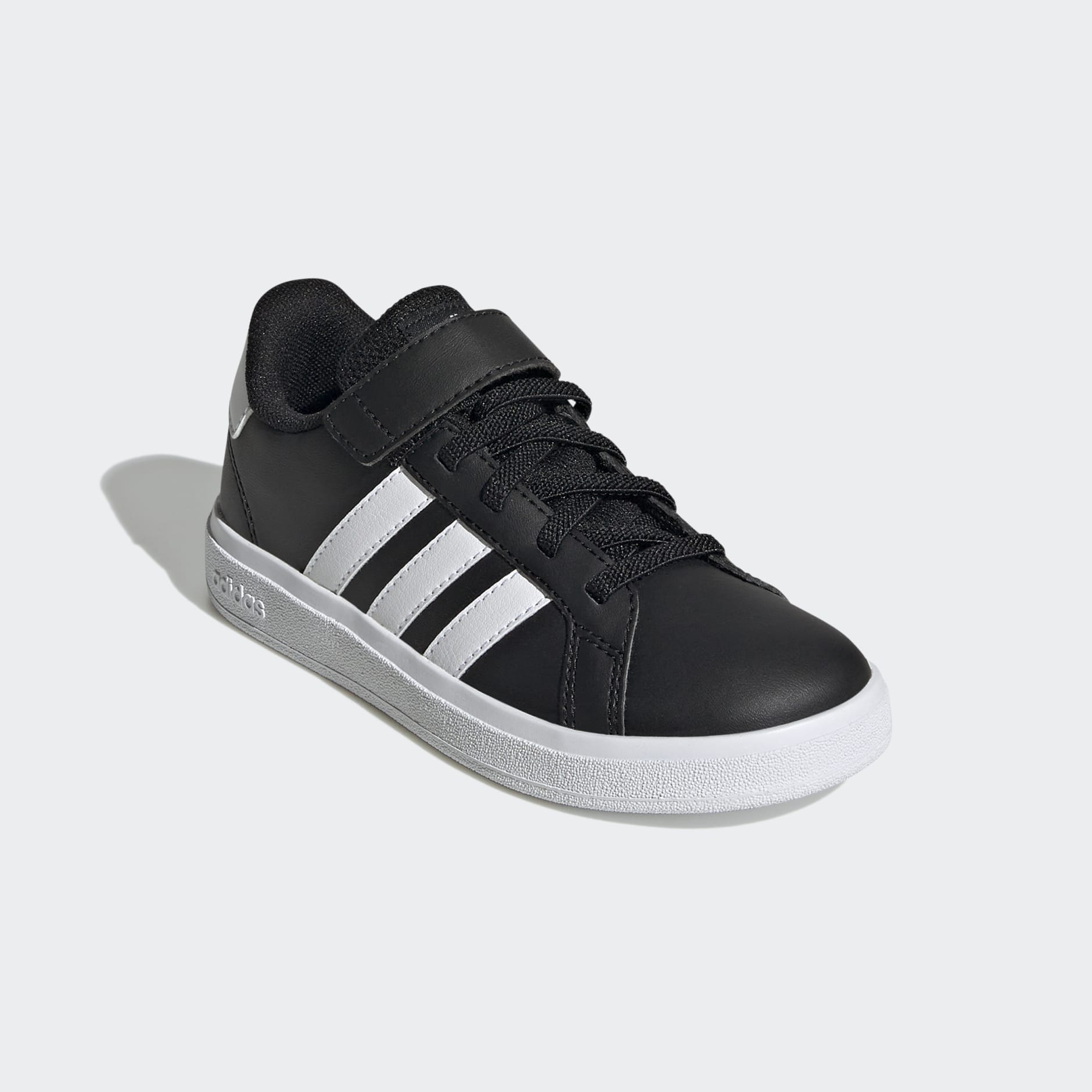 adidas Grand Court Court Elastic Lace and Top Strap Shoes - Black ...
