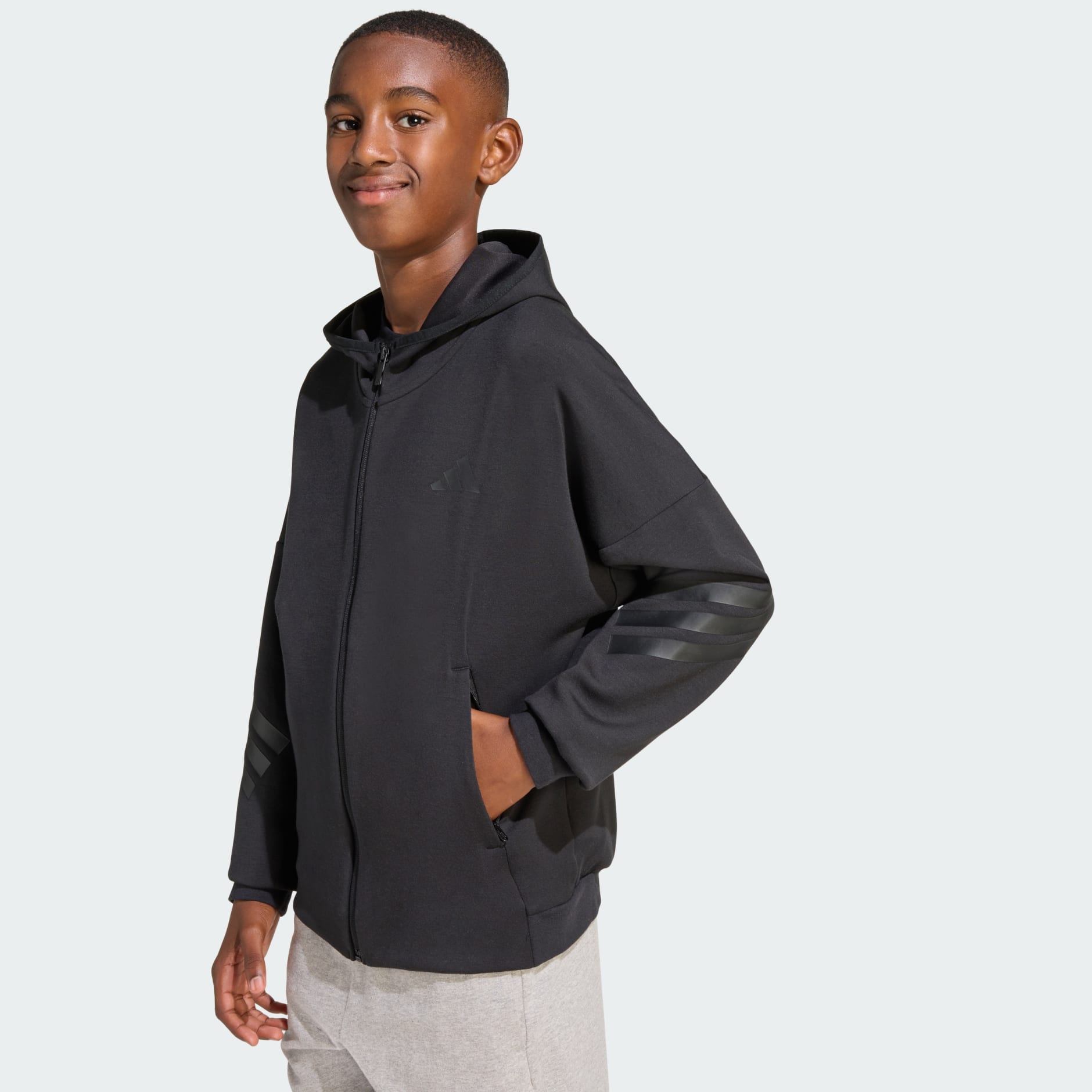 جاكيت بقبعة FUTURE ICONS 3 STRIPES FULL ZIP