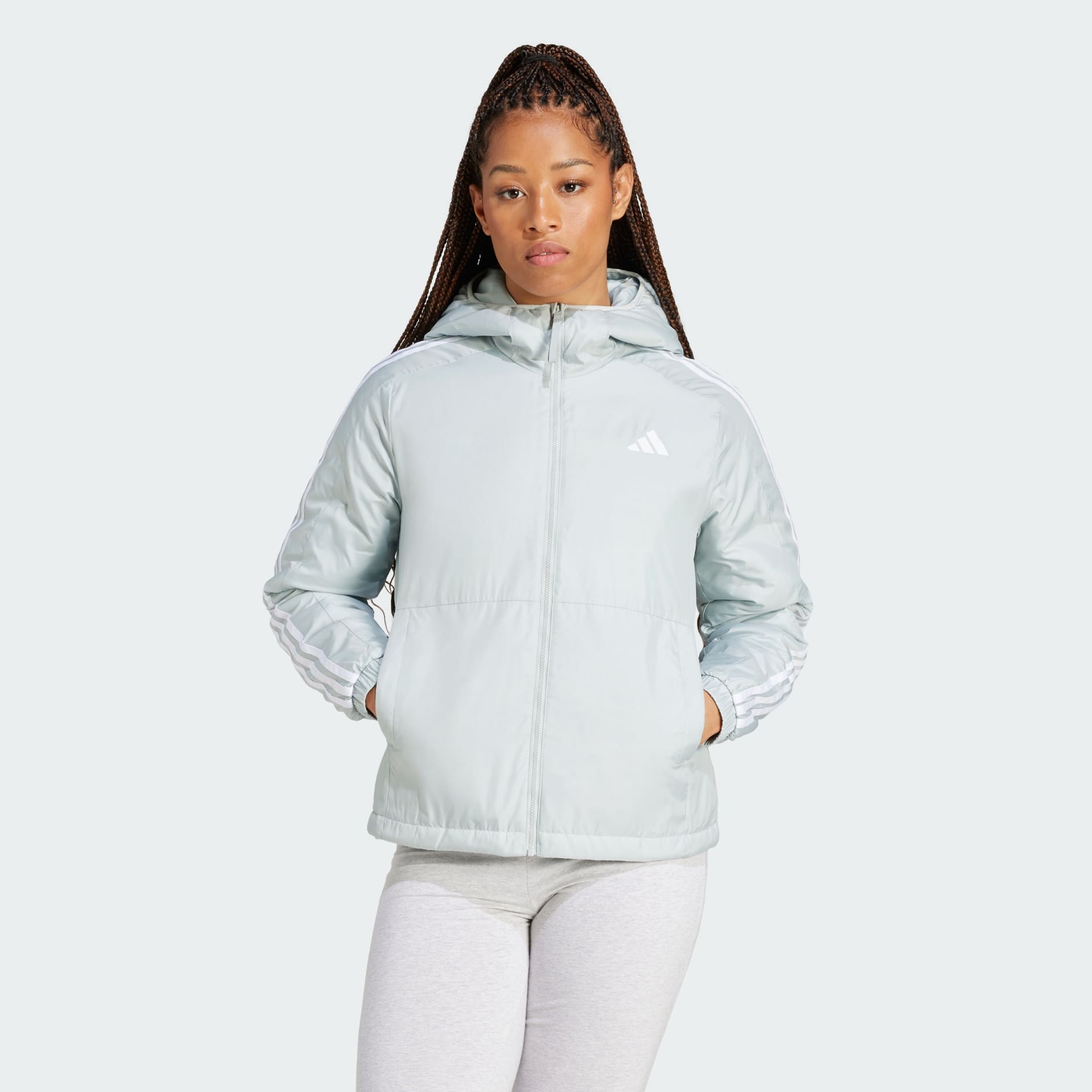 Essentials 3-Stripes Insulation Hooded Jacket