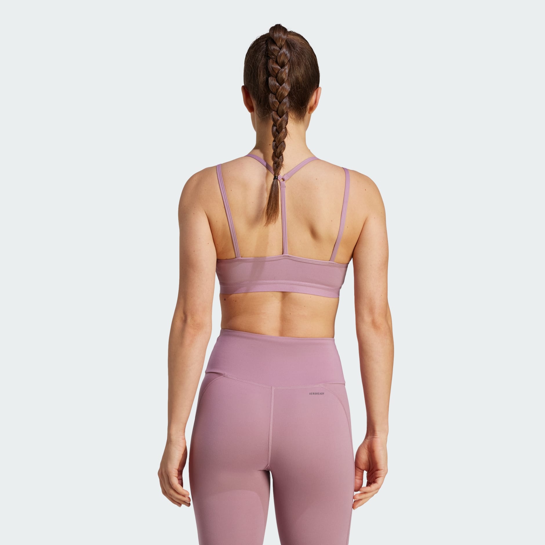 adidas Womens Yoga Essentials Light Support Bra - Pink