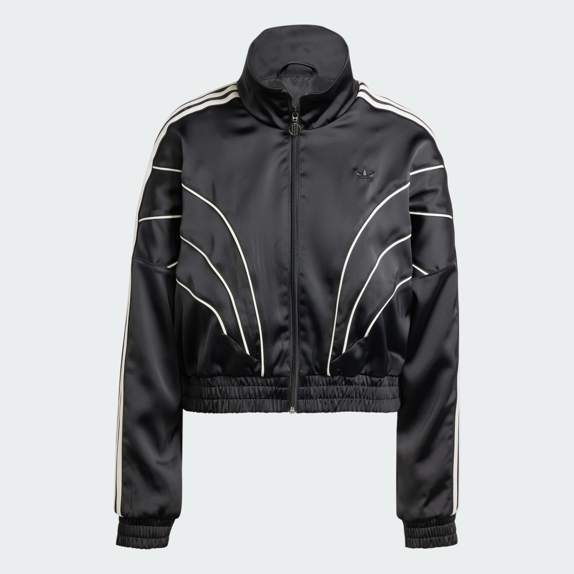 ◆adidas◆ Piping loose crop track top black IW5678 CLOTHING - Piping Loose Crop Track Top - Black | adidas Oman