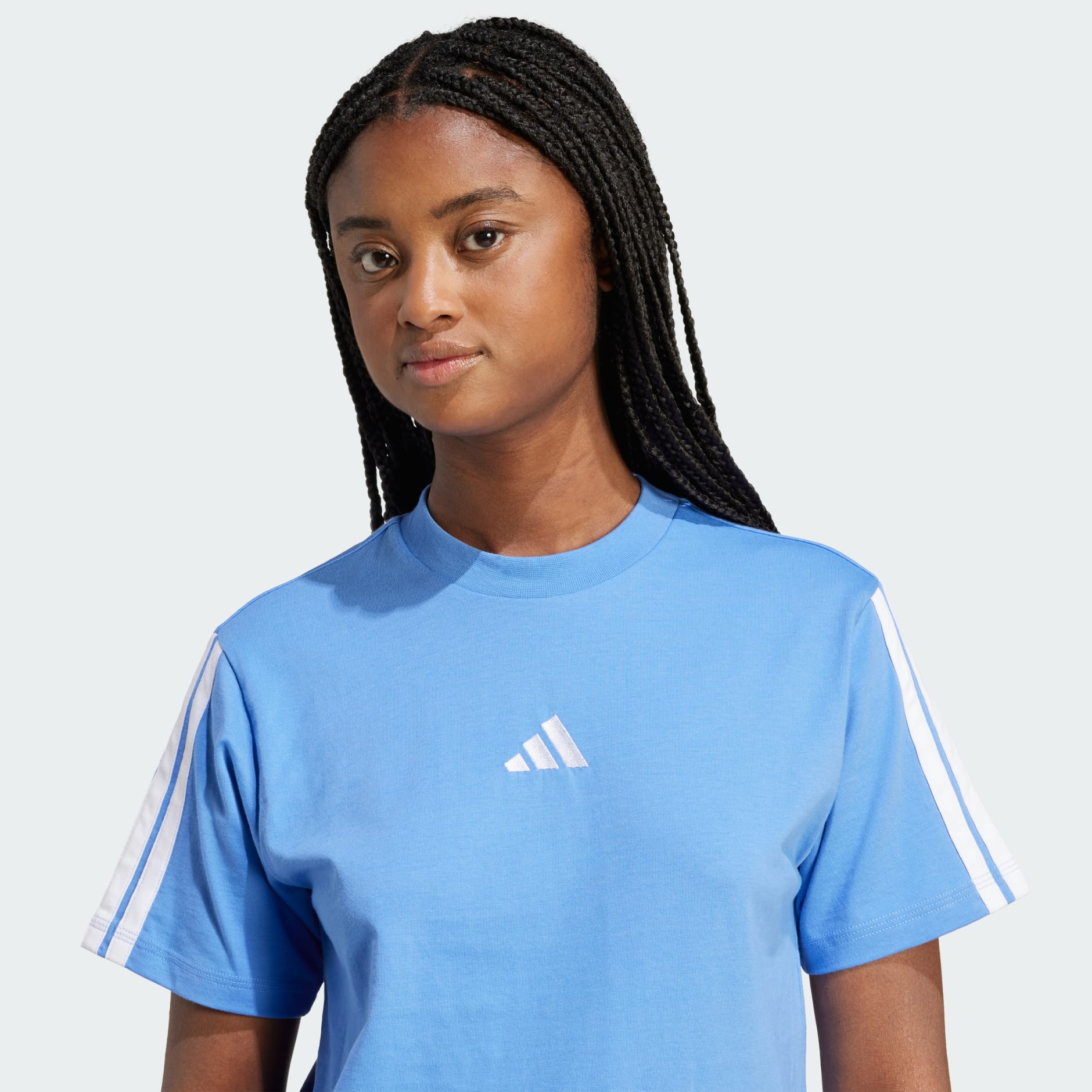 Tricou Essentials de bumbac cu 3 dungi