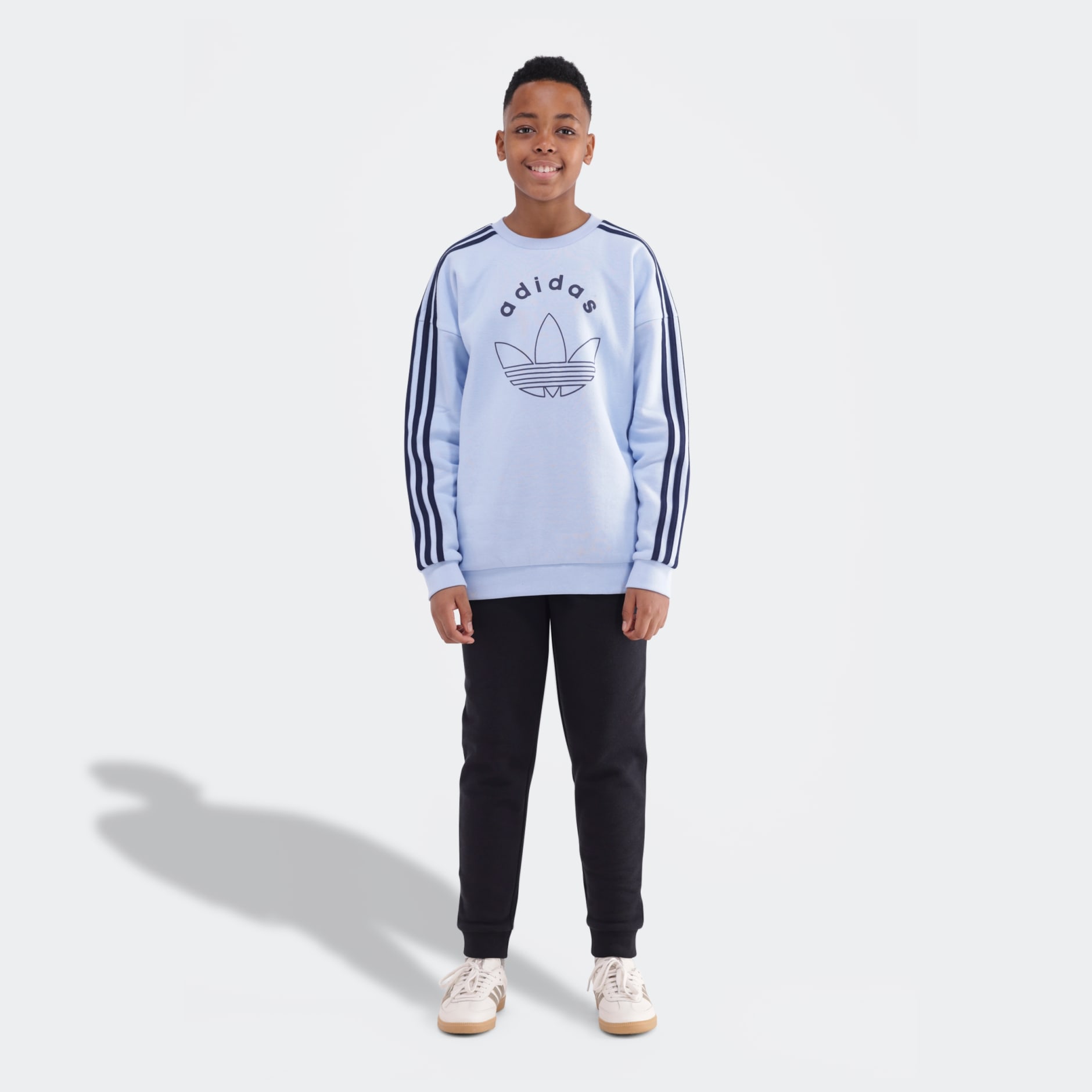 Clothing Graphic Crew Sweatshirt Kids Blue adidas South Africa