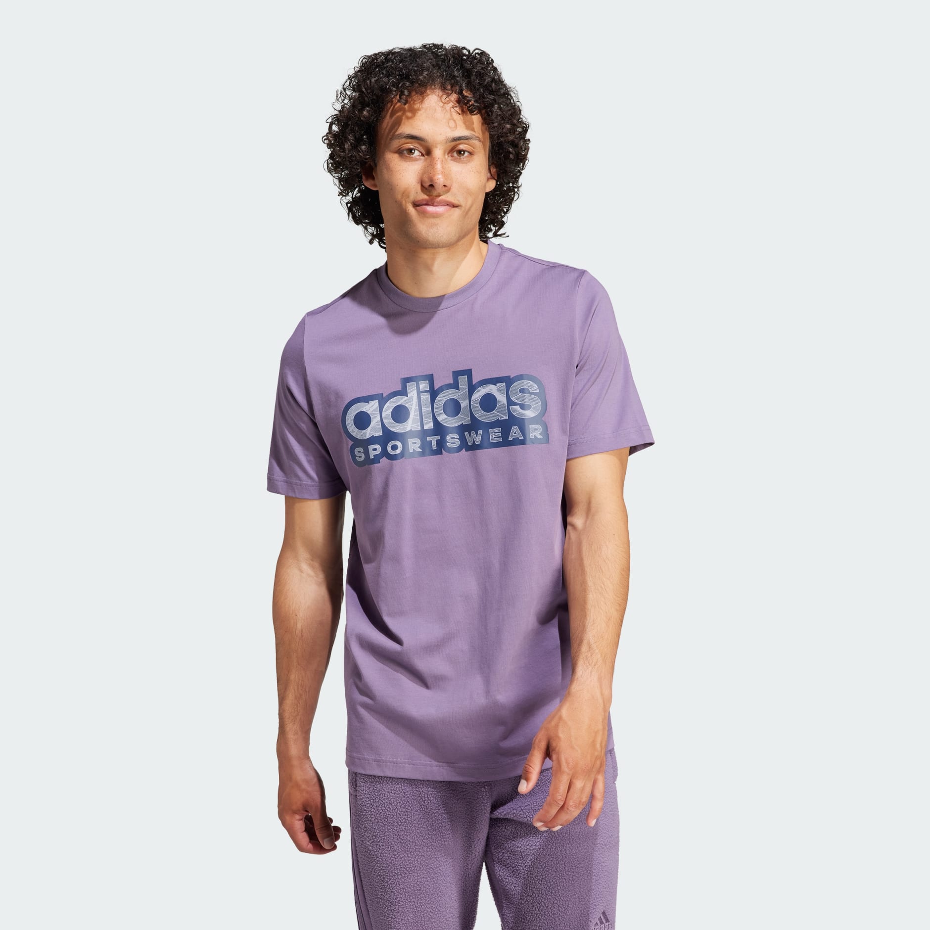 Purple adidas sales shirt mens