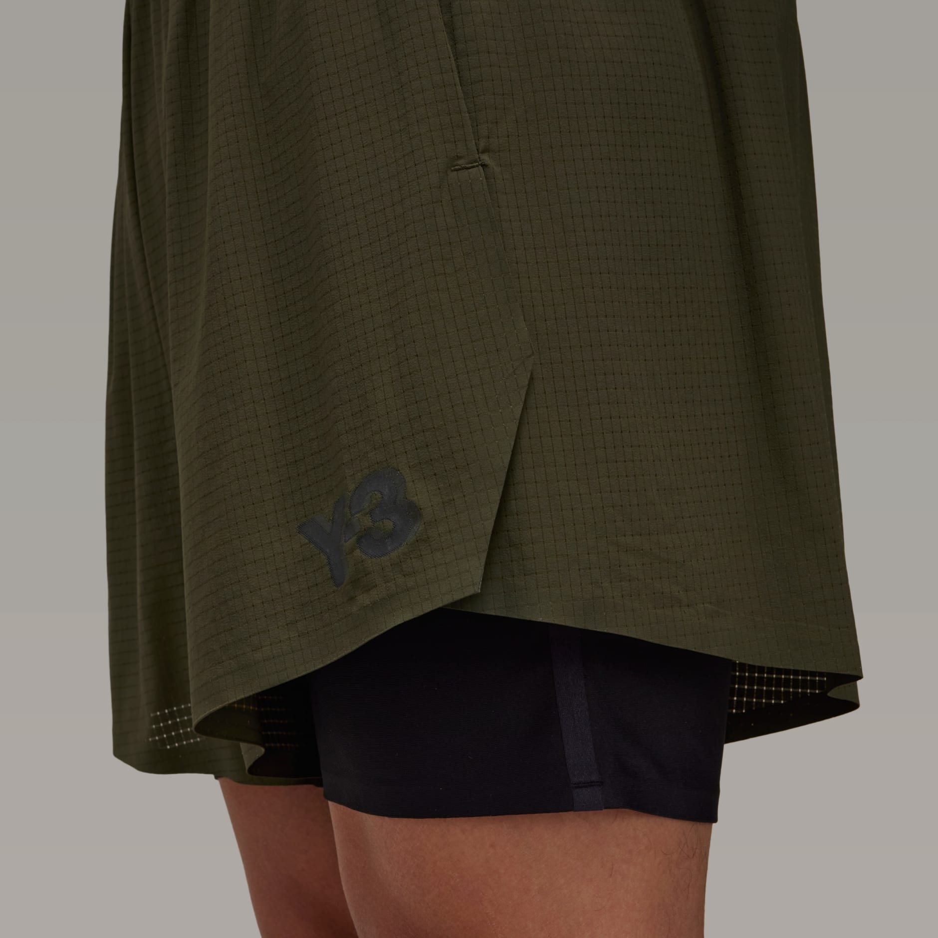 定価2.8万 Y-3 RUNNING SHORTS + TIGHTS Lサイズ Clothing - Y-3 Running Shorts with Tights - Green | adidas South