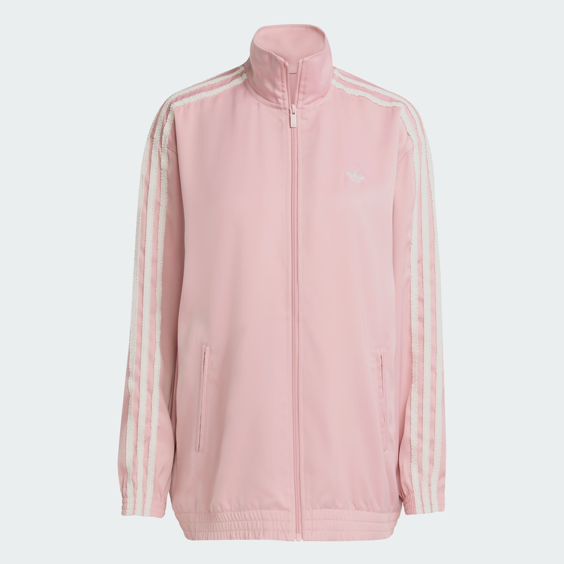 جاكيت رياضية adidas Originals Satin Firebird Ruffle 3-Stripes