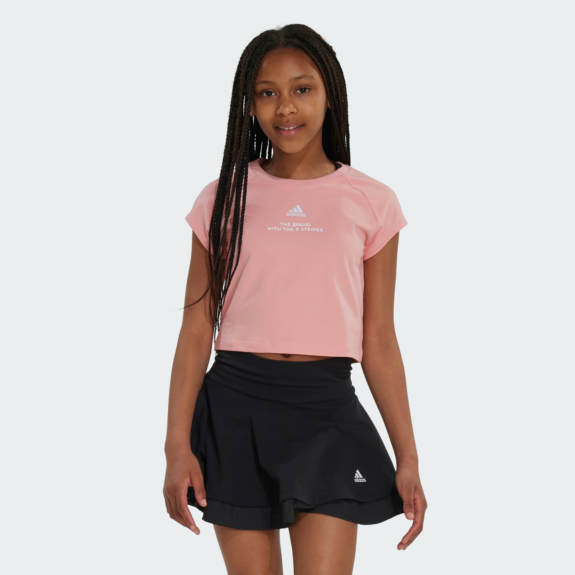 Clothing Street Jam Short Tee Kids Pink adidas Israel