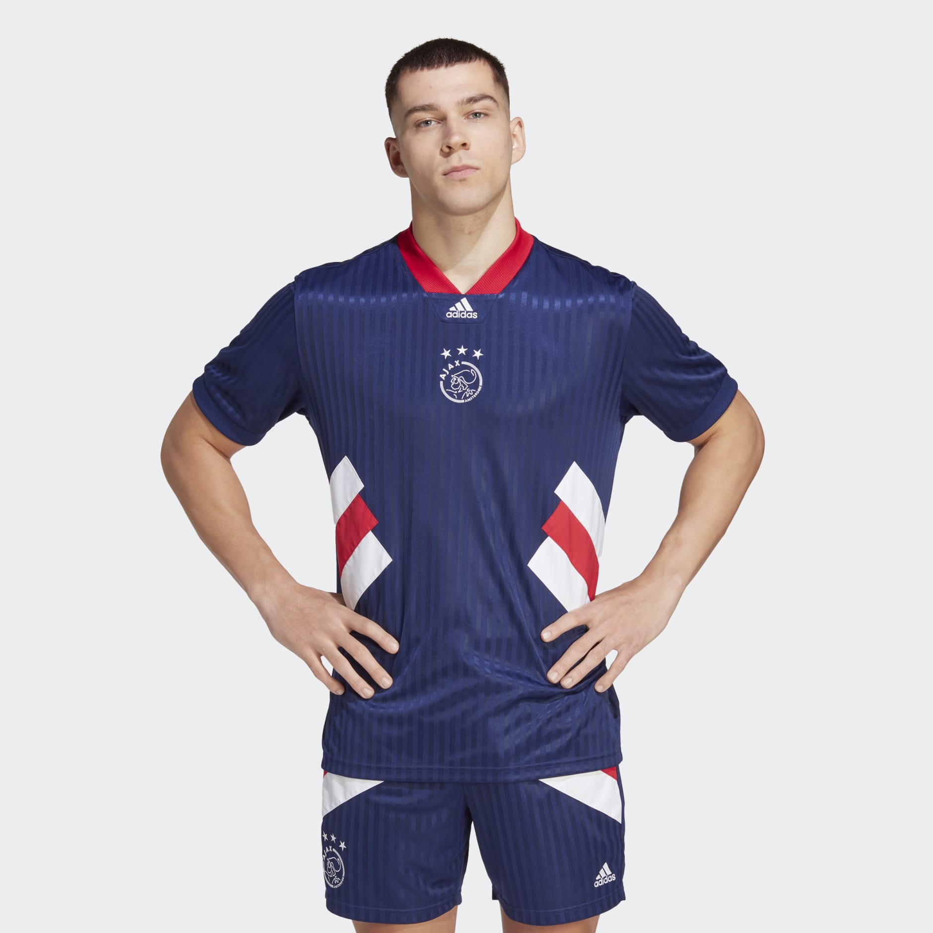 Clothing - Ajax Amsterdam Icon Jersey - Blue | adidas South Africa