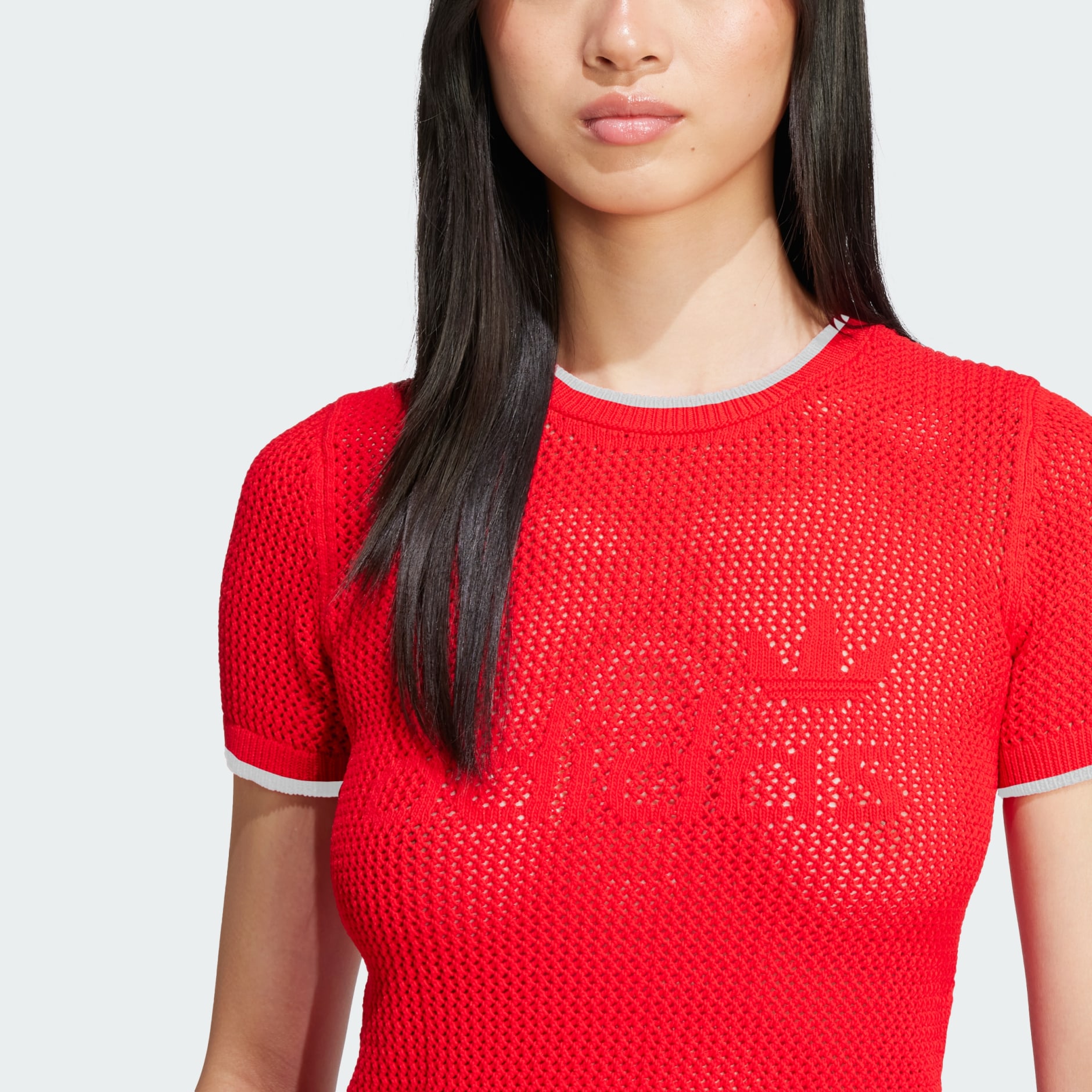 ★adidas originals★PREMIUM CROCHET CALI TEE★追跡可 CLOTHING - Originals Premium Crochet Cali Tee - White