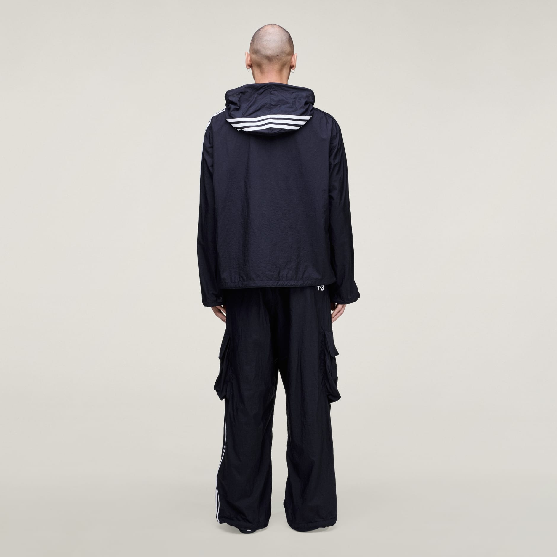 Y-3 NYLON WIRED 3 STRIPES TRACK TOP