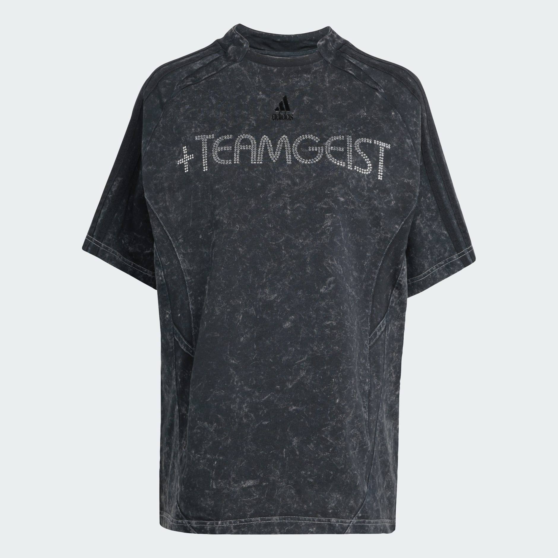 Adilenium Season 4 Teamgeist Washed Rhinestone Tee - Black
