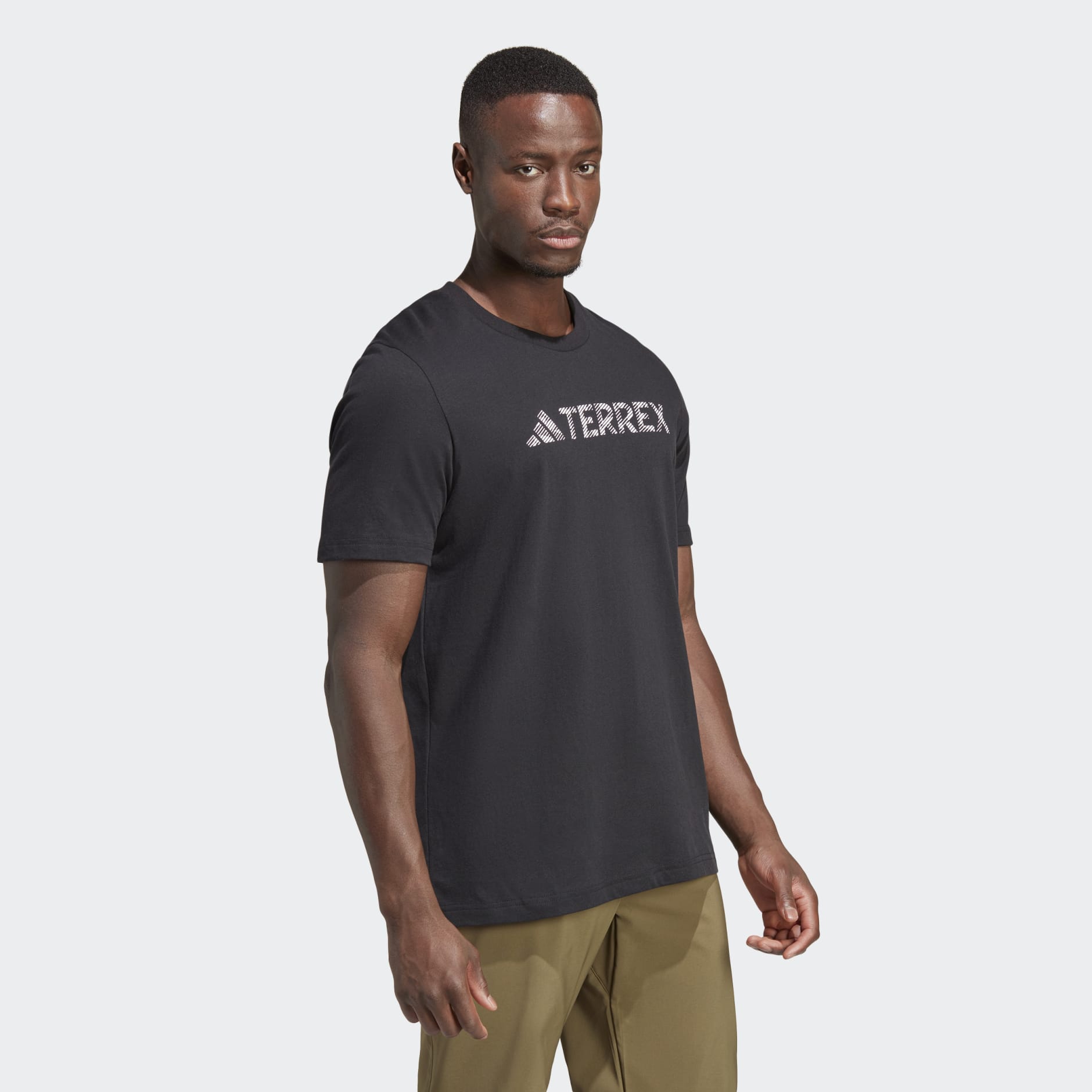 Men's Clothing - Terrex Classic Logo Tee - Black | adidas Oman