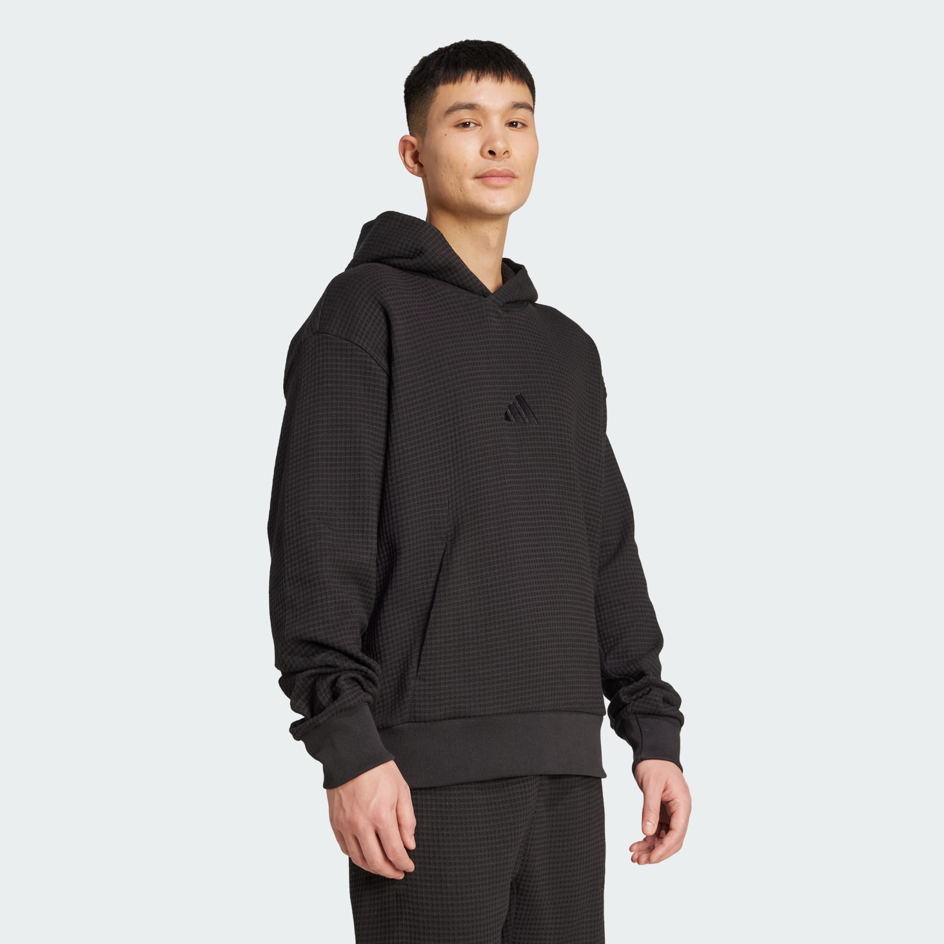 adidas ALL SZN Waffle Knit Hoodie - Black | adidas UAE