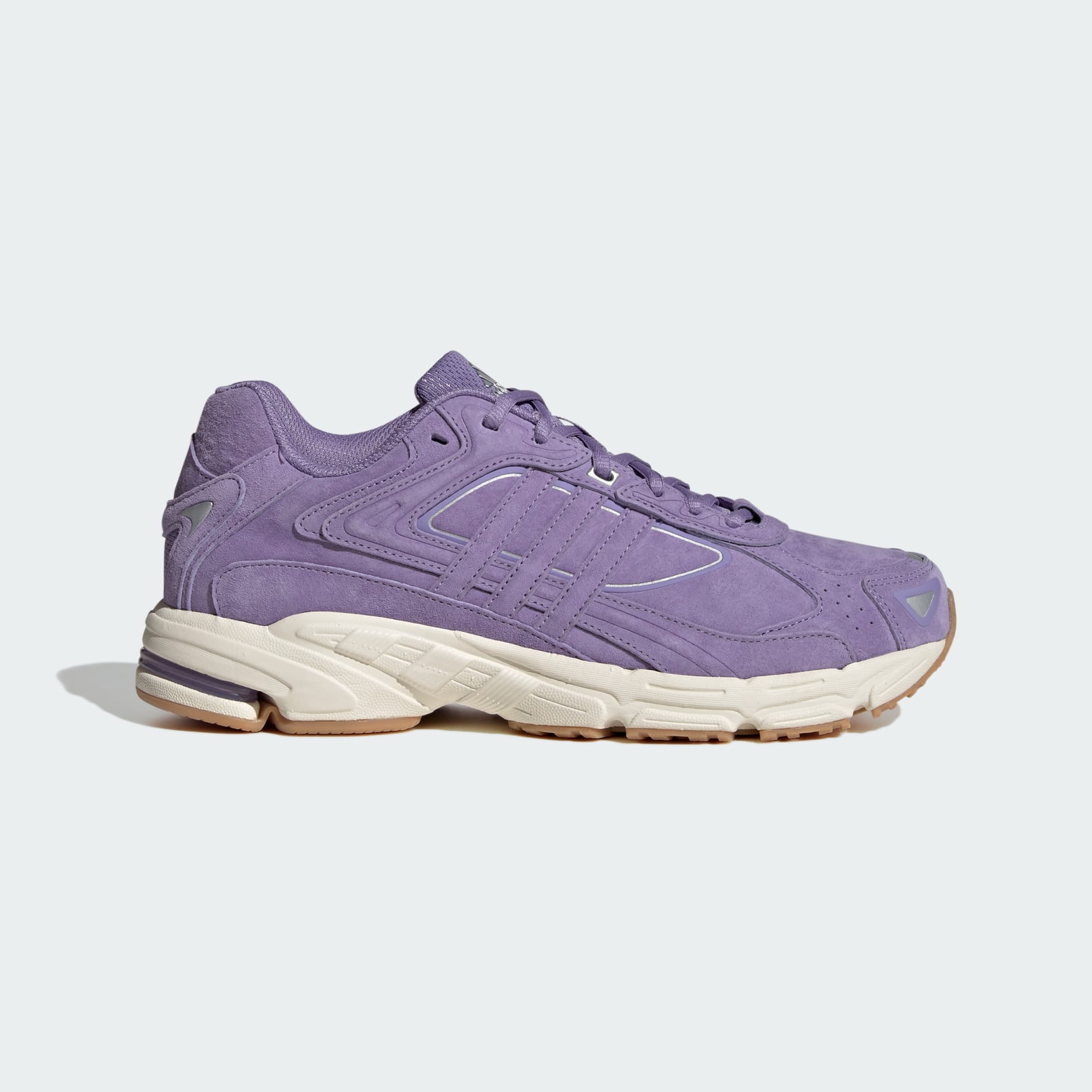 Adidas purple store and white shoes