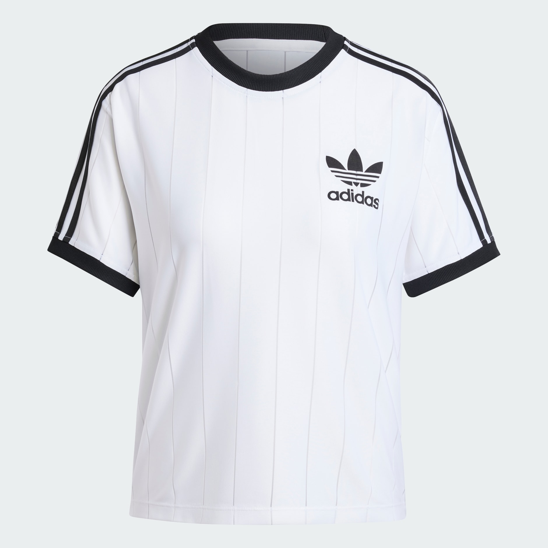 adidas Adicolor 3-Stripes Pinstripe Tee - White | adidas UAE