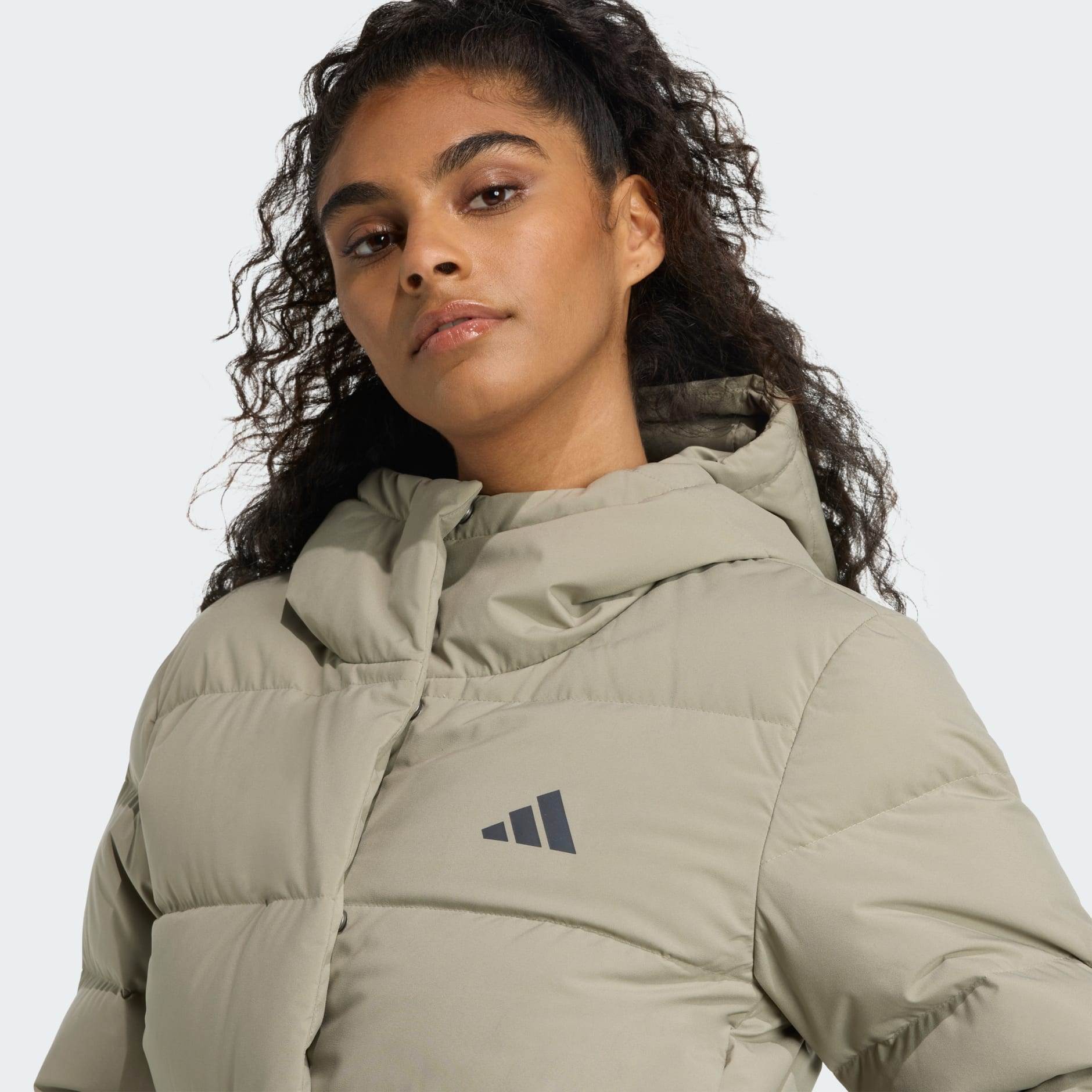 CLOTHING - Helionic CLIMAWARM Hooded Down Jacket - Green | adidas Oman