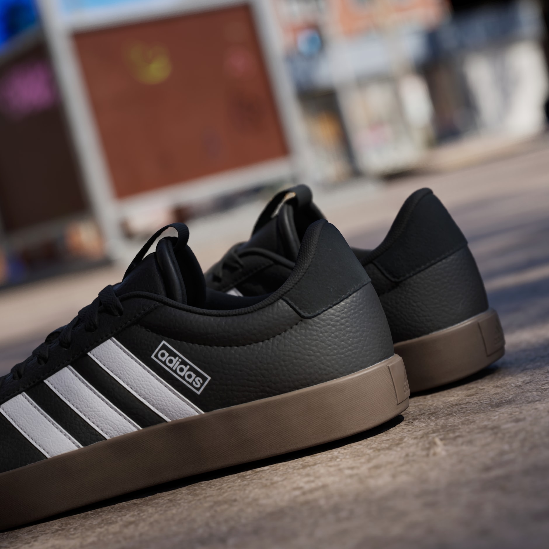 Adidas vl court suede trainers black best sale