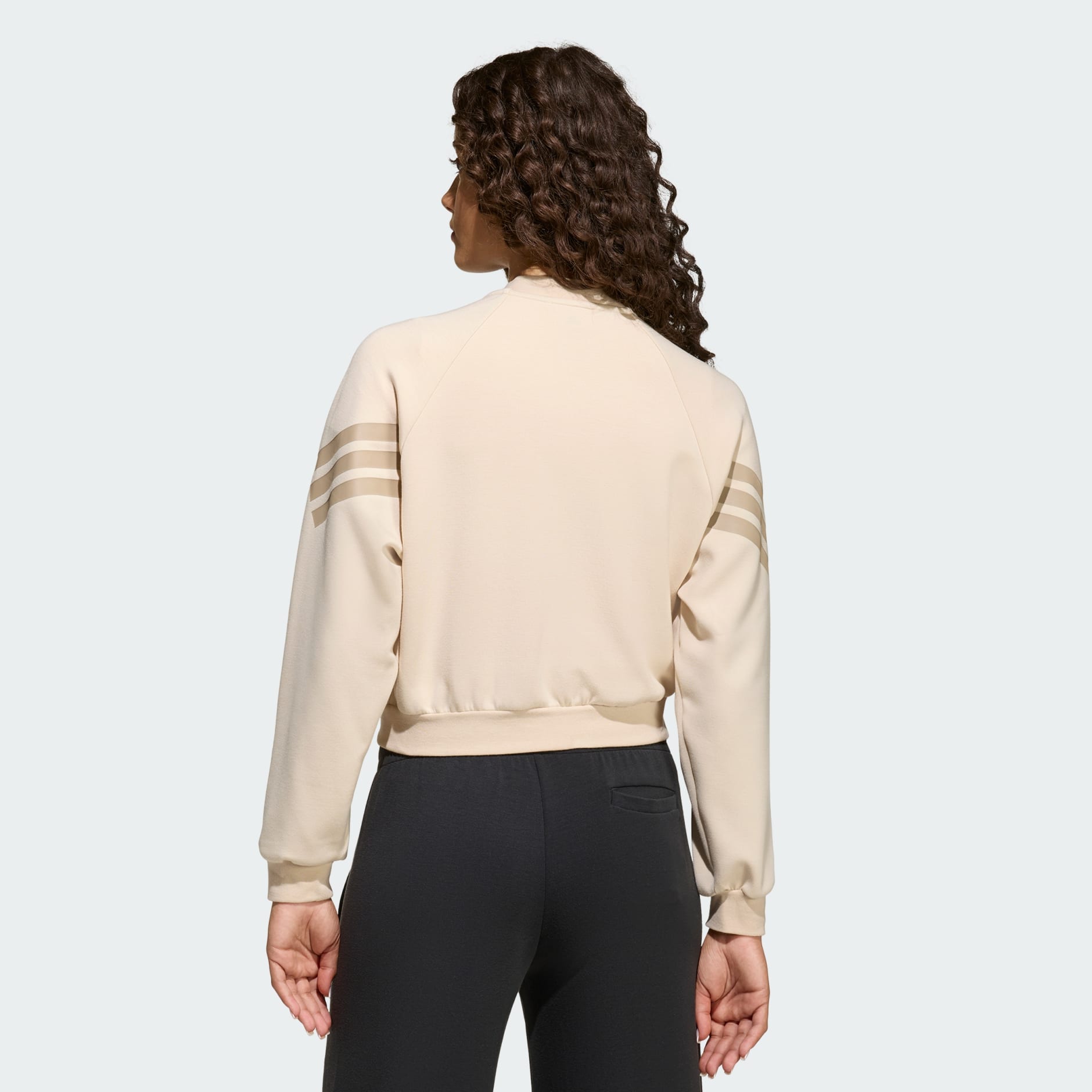 GORNJI DIO TRENIRKE S PATENTNIM ZATVARAČEM CIJELOM DULJINOM FUTURE ICONS 3 STRIPES