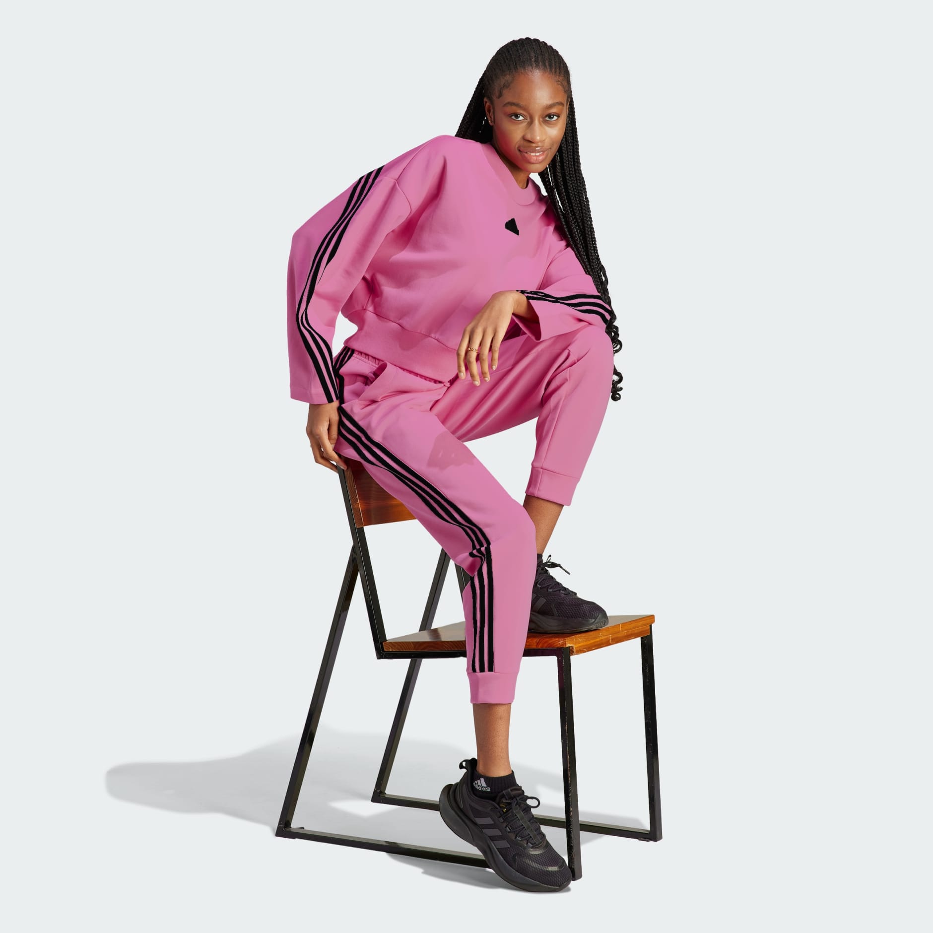 adidas Future Icons 3-Stripes Regular Pants - Pink | adidas UAE