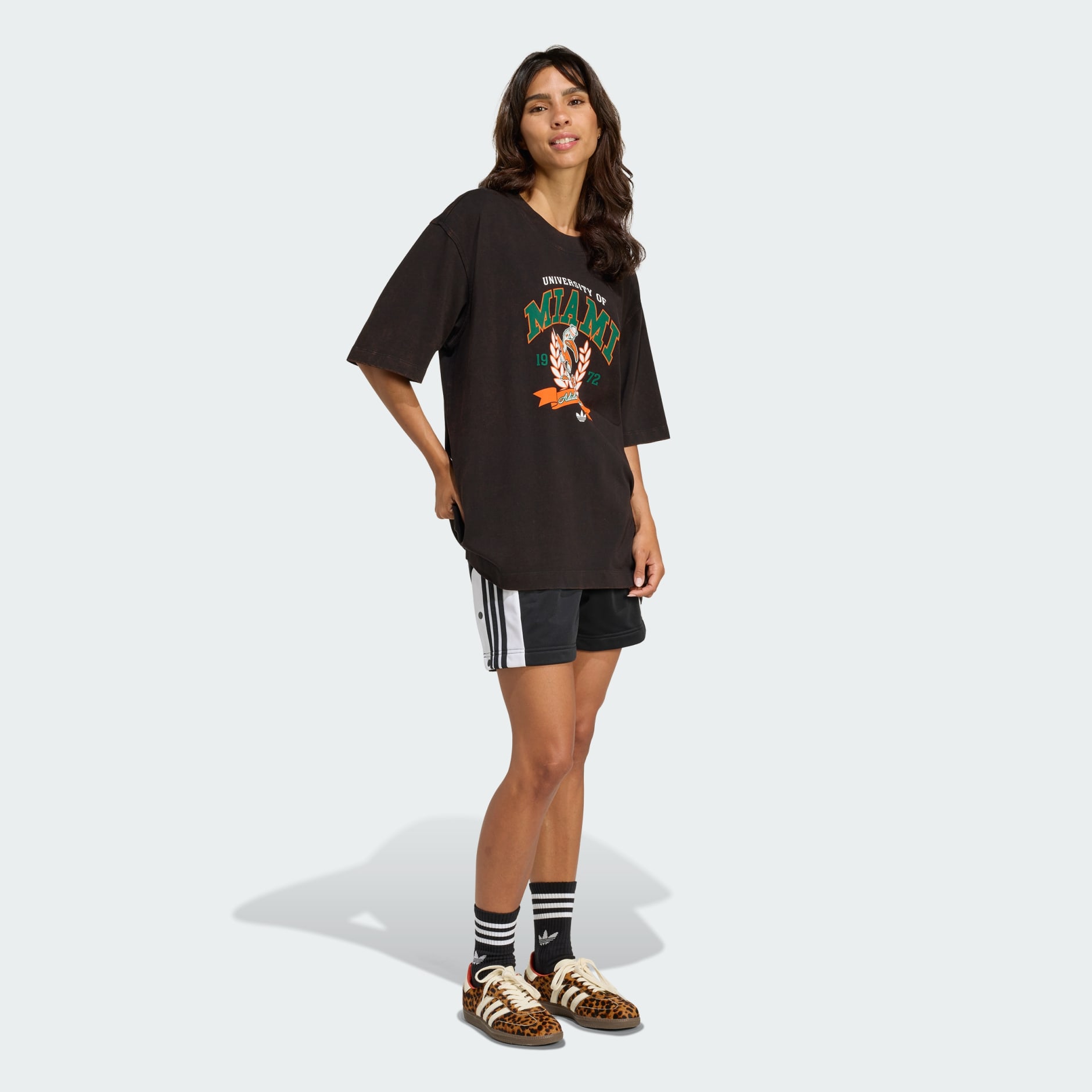 adidas ORIGINALS ATHL DEPT NCAA UNIVERSITY OF MIAMI TEE