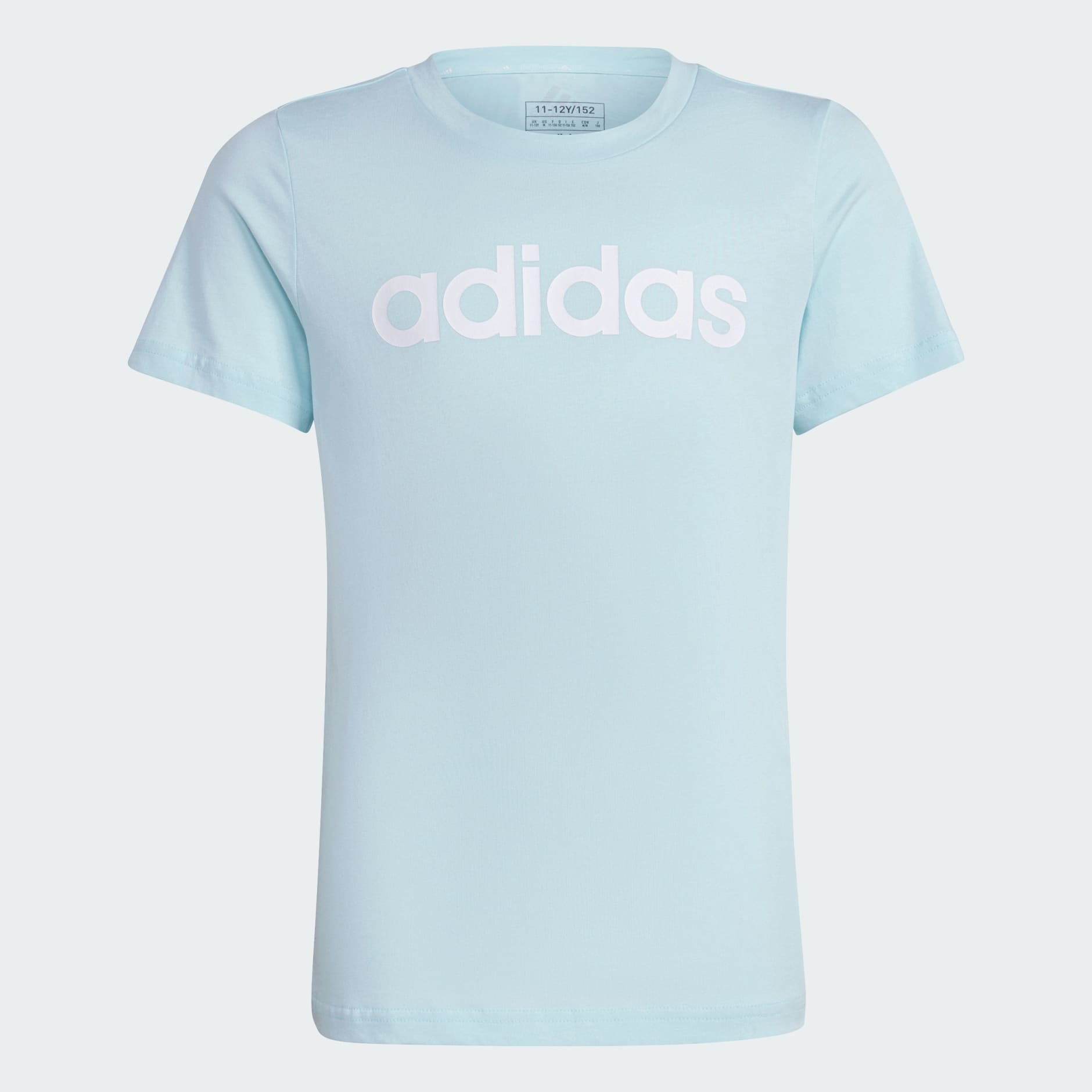 Clothing Essentials Linear Logo Cotton Slim Fit Tee Turquoise adidas South Africa