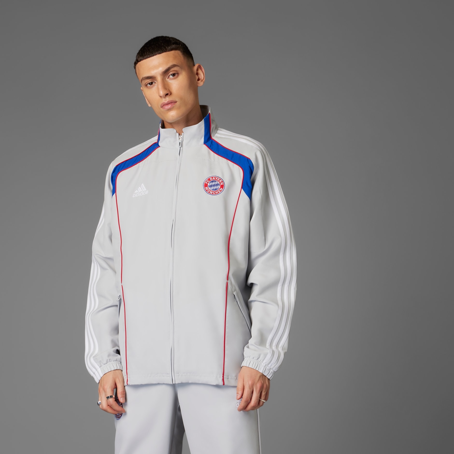 FC Bayern UBP Track Top - Grey | adidas Hong Kong