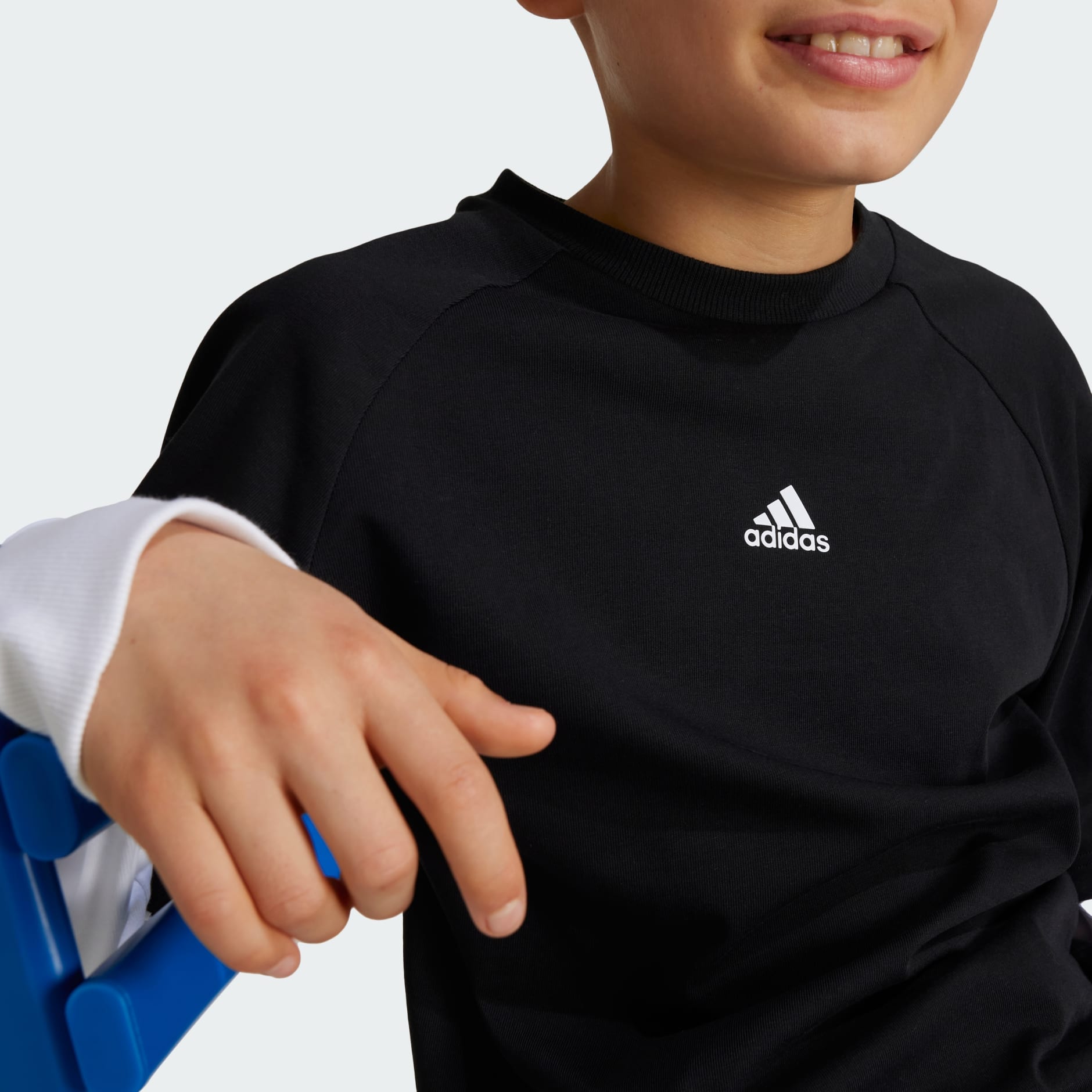 Kids Clothing Street Jam 2 in 1 Long Sleeve Tee Kids Black adidas Bahrain