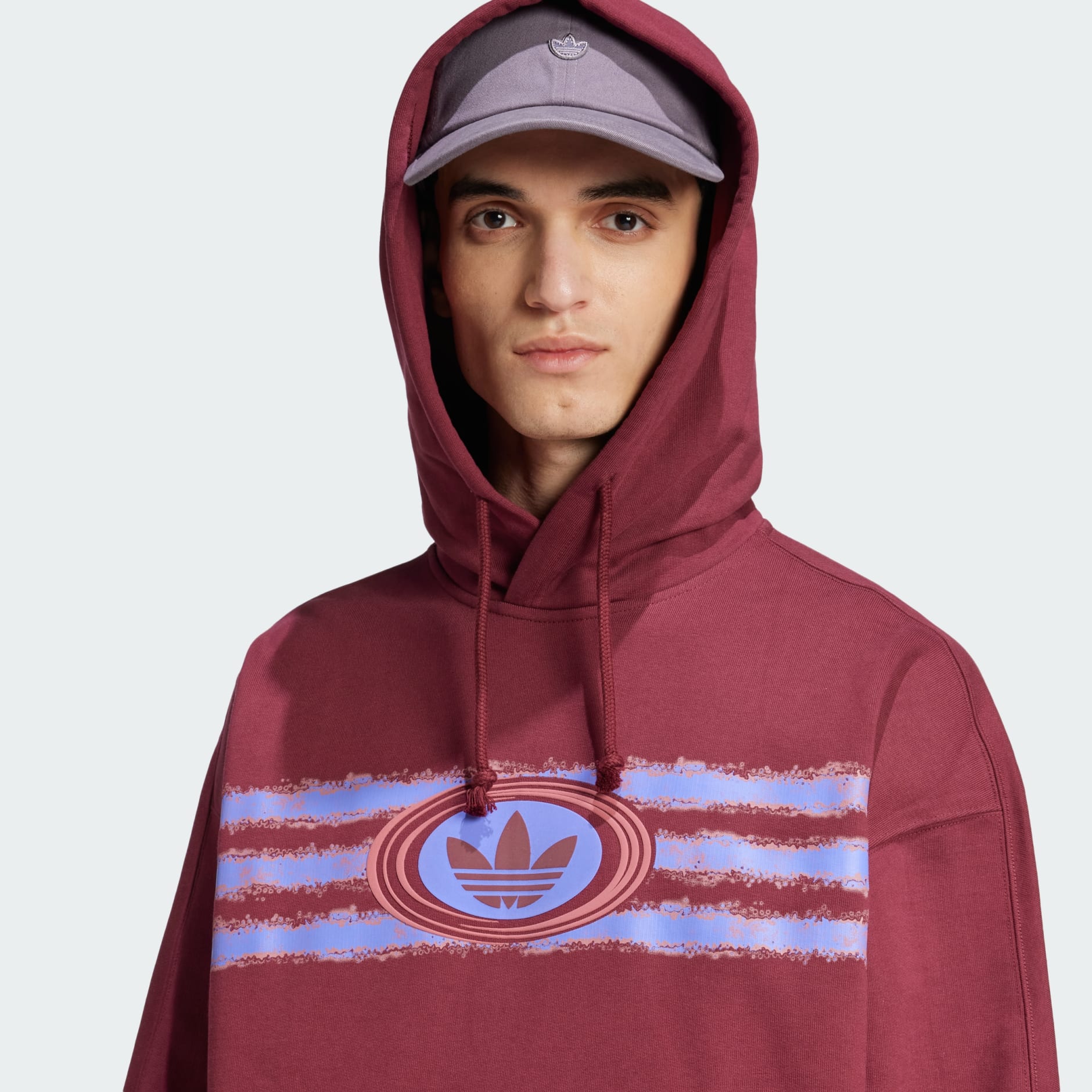 Clothing adidas Originals 90s Fleece Hoodie Burgundy adidas South Africa