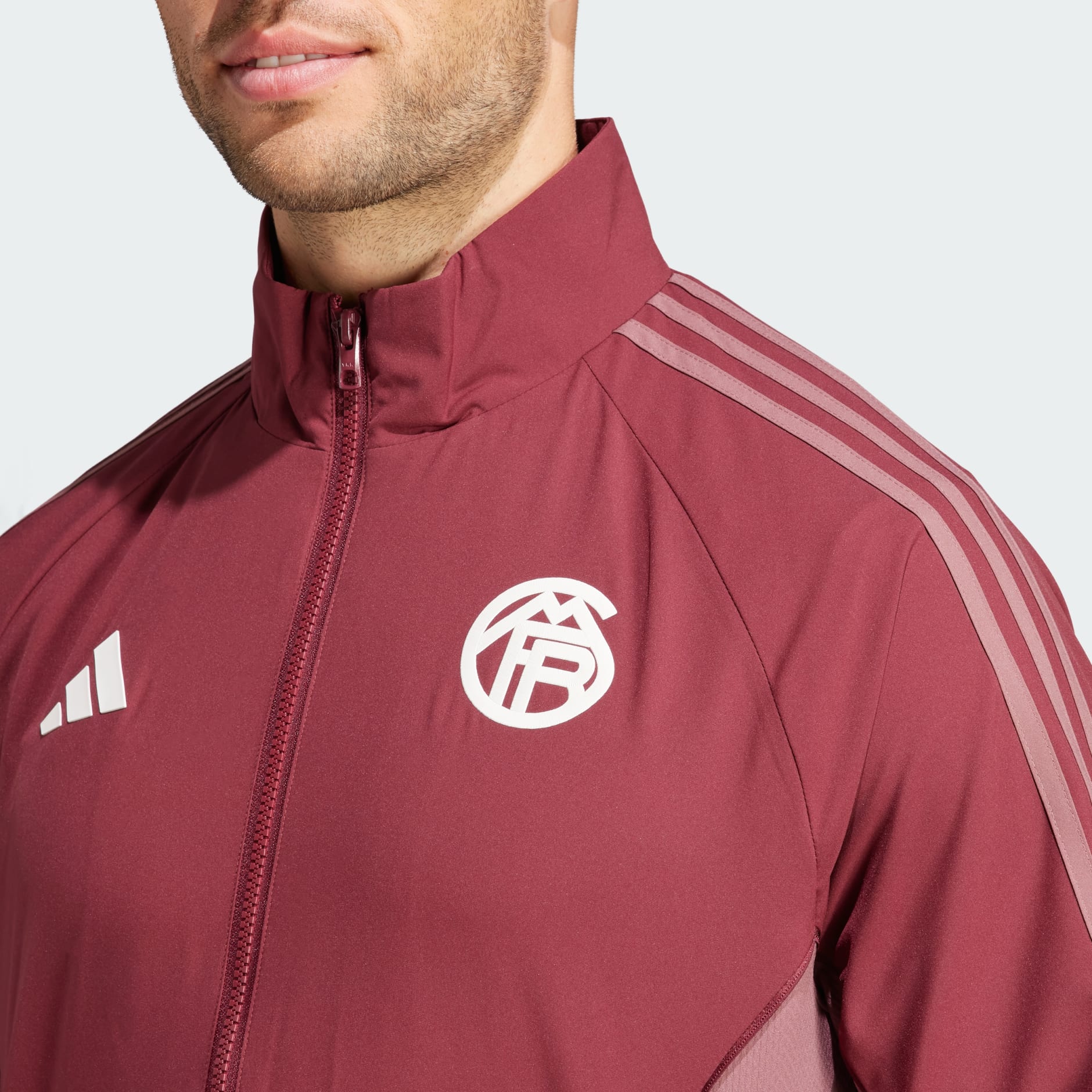 Men's Clothing - FC Bayern Anthem Jacket - Burgundy | adidas Saudi Arabia
