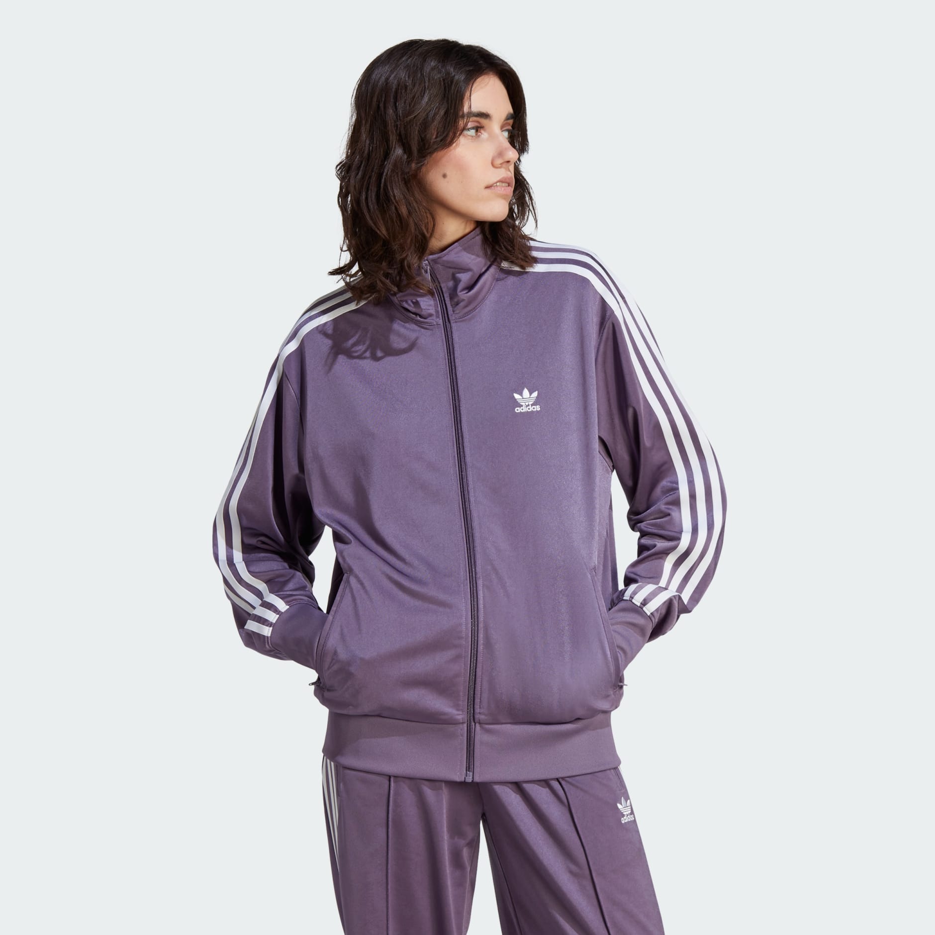 Women's Clothing - Adicolor Classics Loose Firebird Track Top - Purple ...