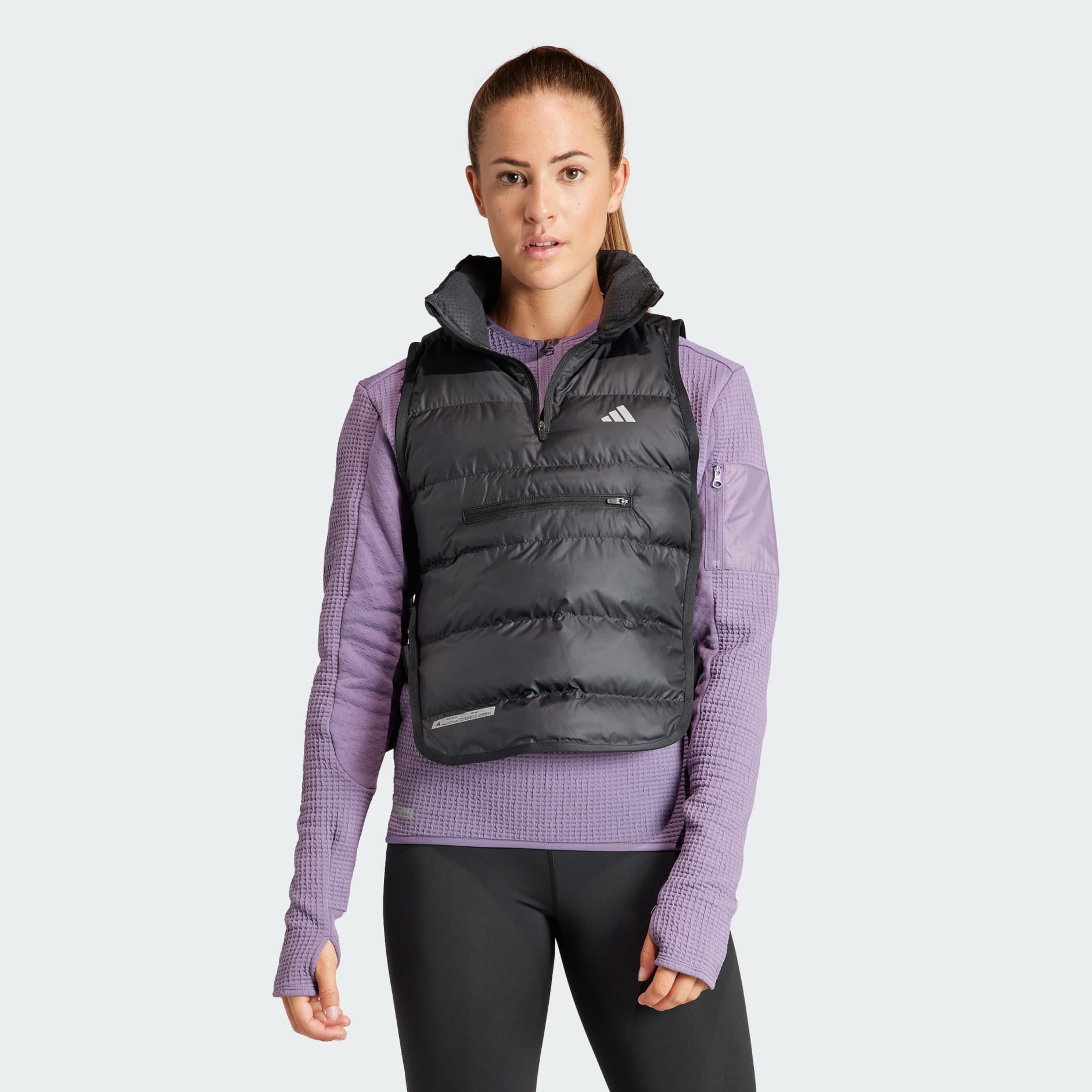 Women's Clothing - Ultimate Running Conquer the Elements Body Warmer Vest -  Black