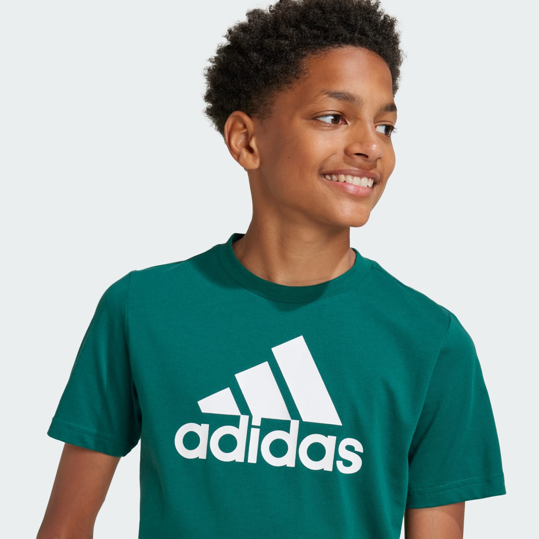 adidas Essentials Big Logo Cotton Tee - Green | adidas TZ