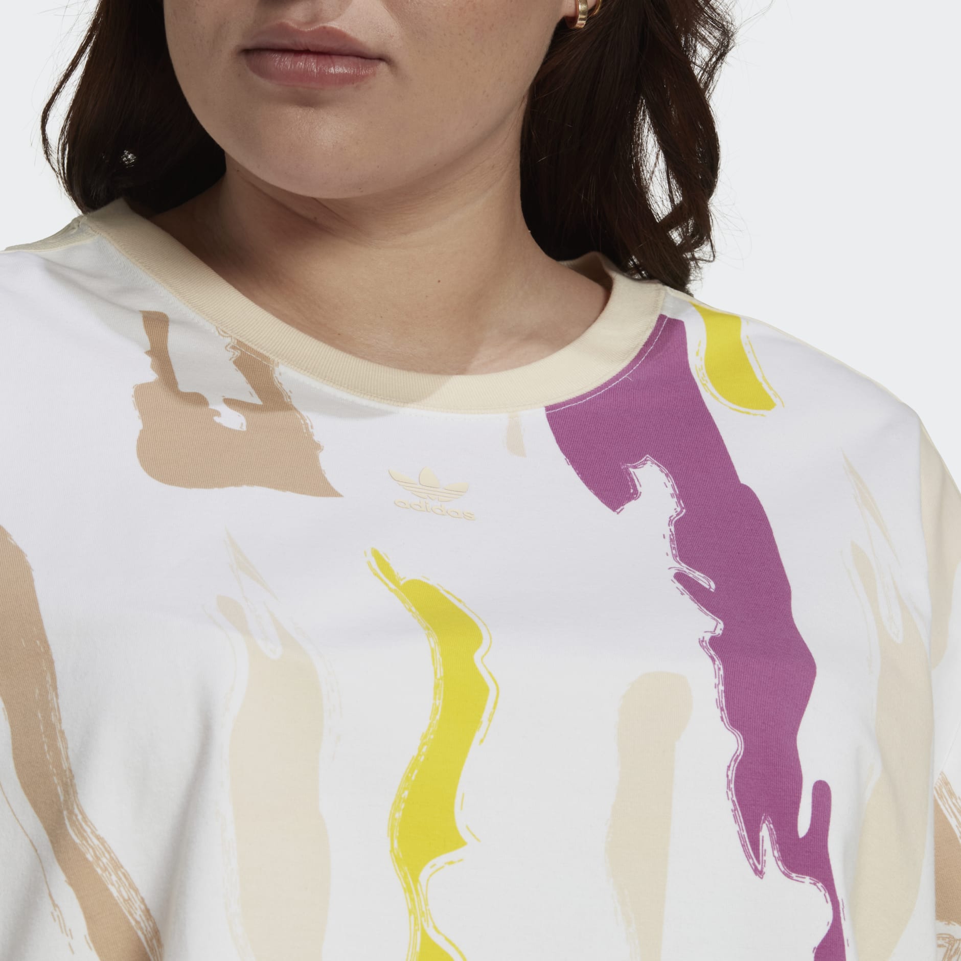 Thebe Magugu Allover Print Crop Tee (Plus Size)