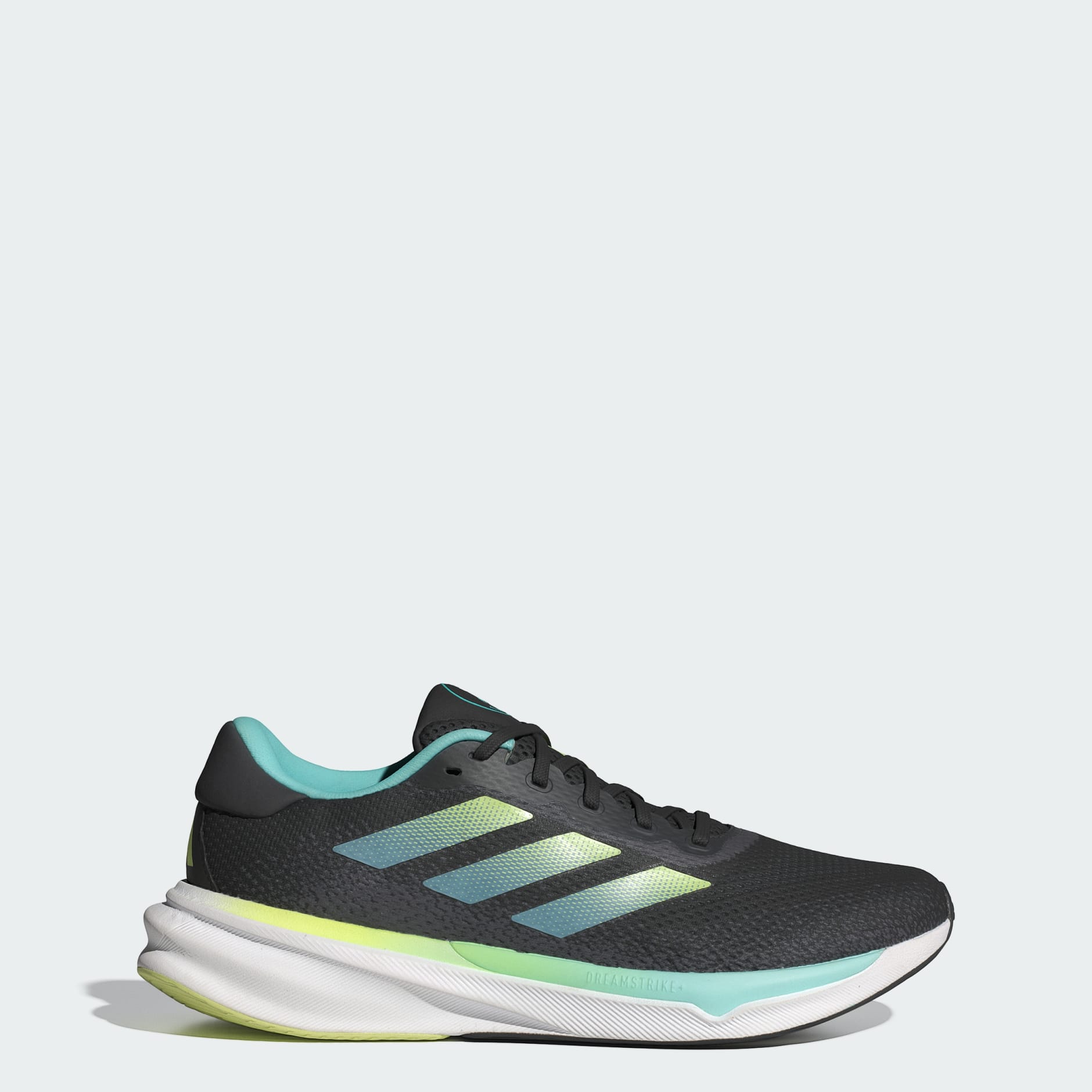 Adidas running shoes black and green best sale