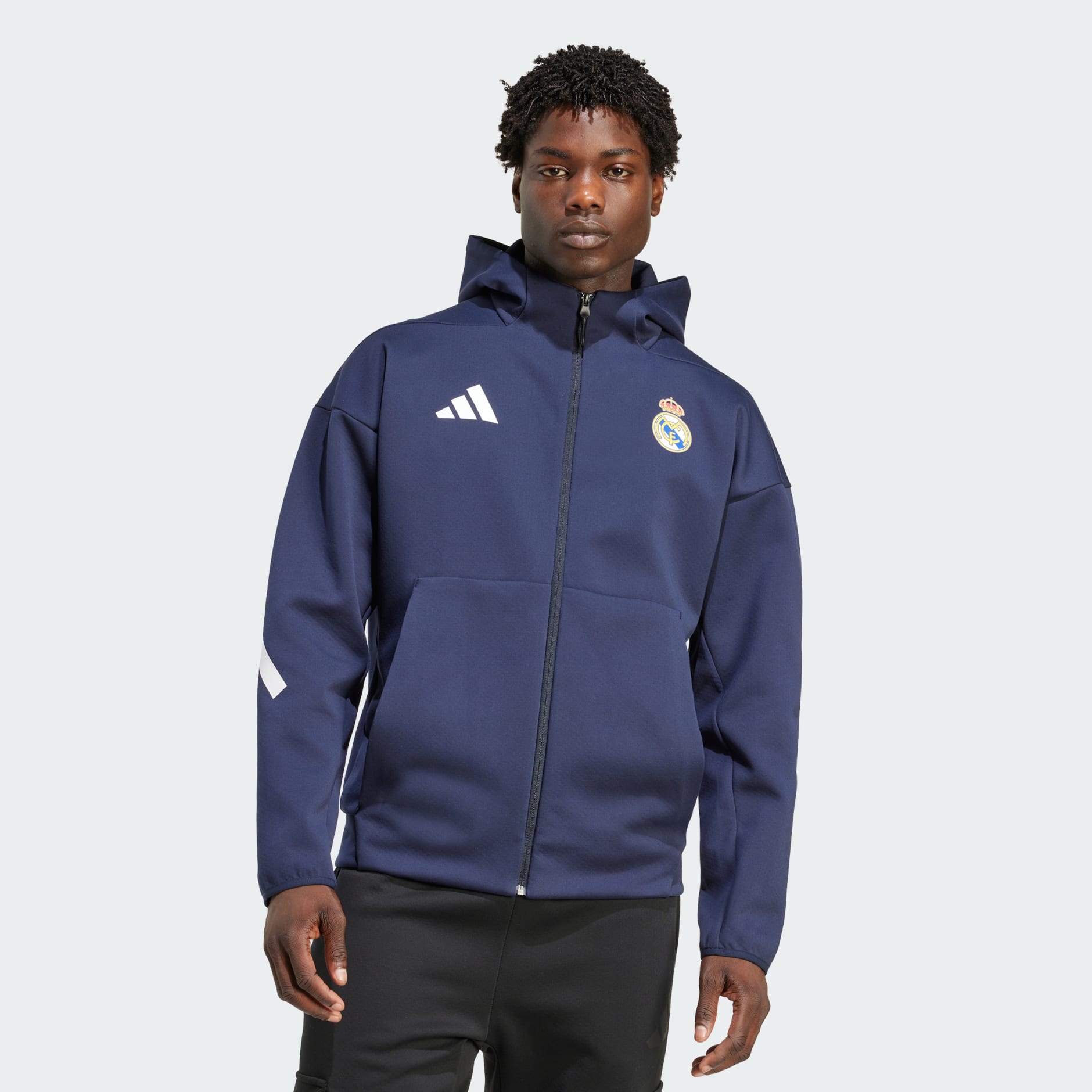 【美品】 Real Madrid ジャージ ジャケット M Men's Clothing - Real Madrid ADIDAS Z.N.E. Anthem Jacket - Blue