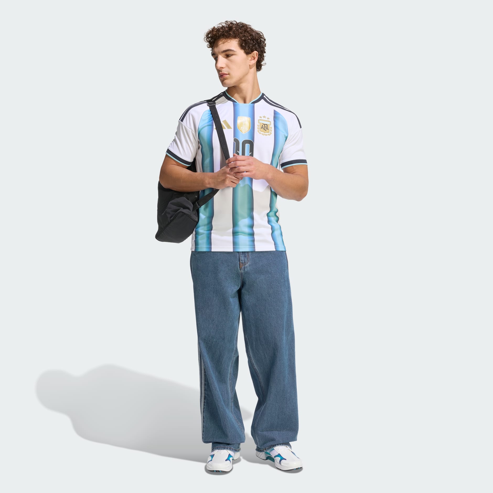 Argentina 26 Home Messi Jersey