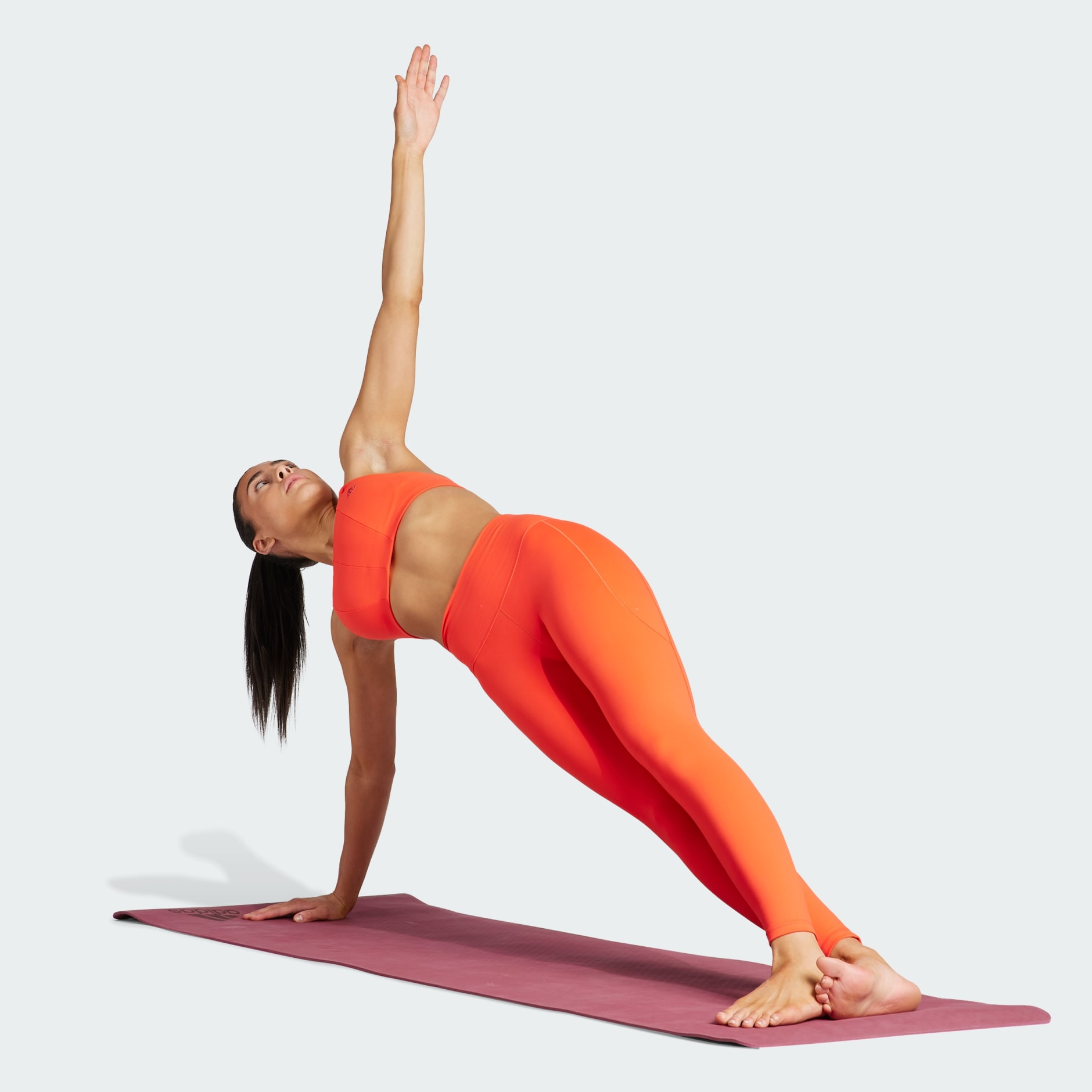Women's Clothing - adidas Yoga Studio 7/8 Leggings - Red