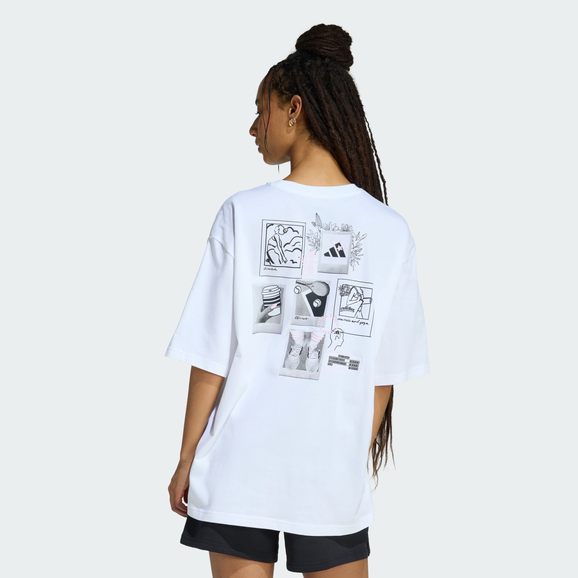 MINI EMBROIDERY OVERSIZED GRAPHIC T-SHIRT