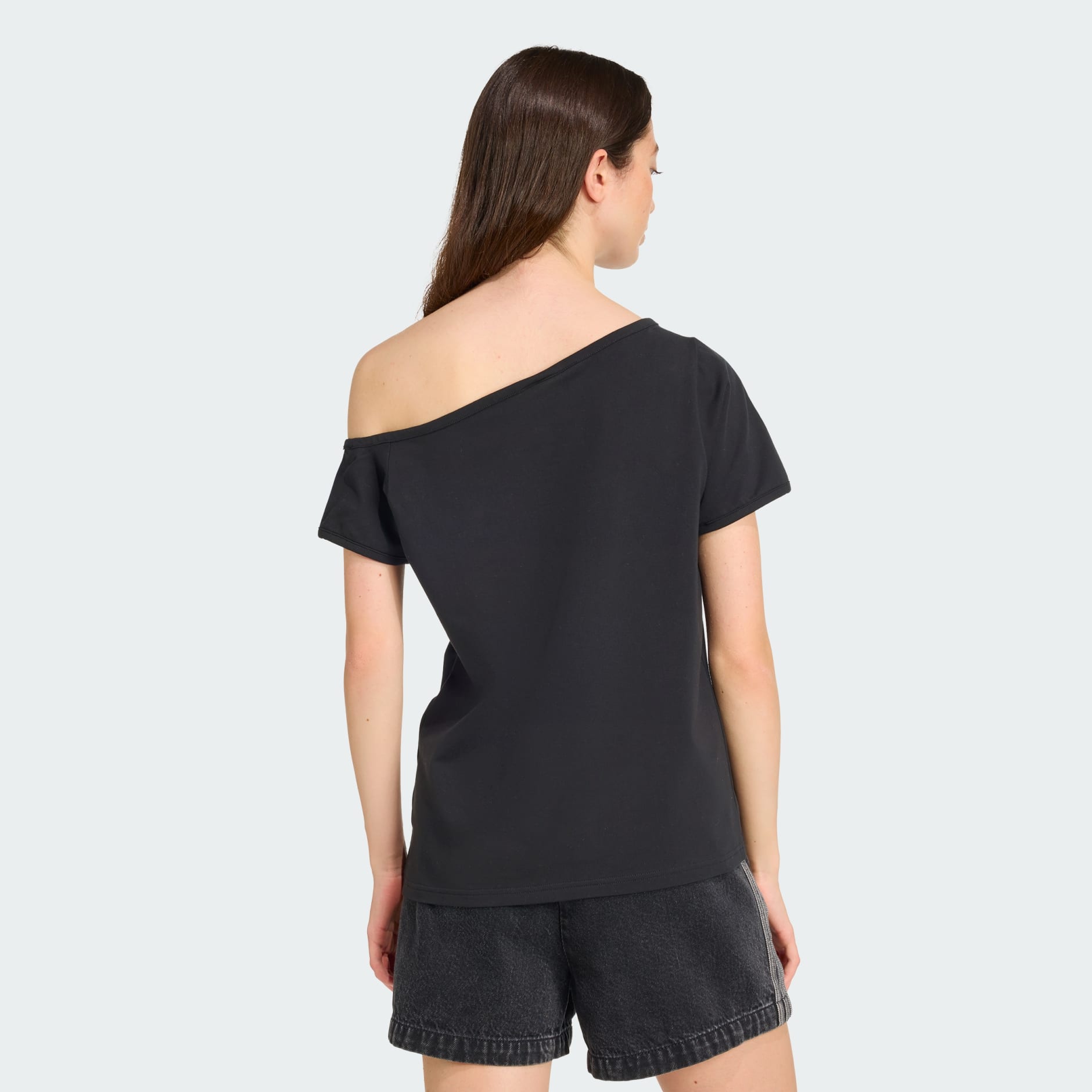 adidas Originals Campus 2000 Off Shoulder Tee - Black