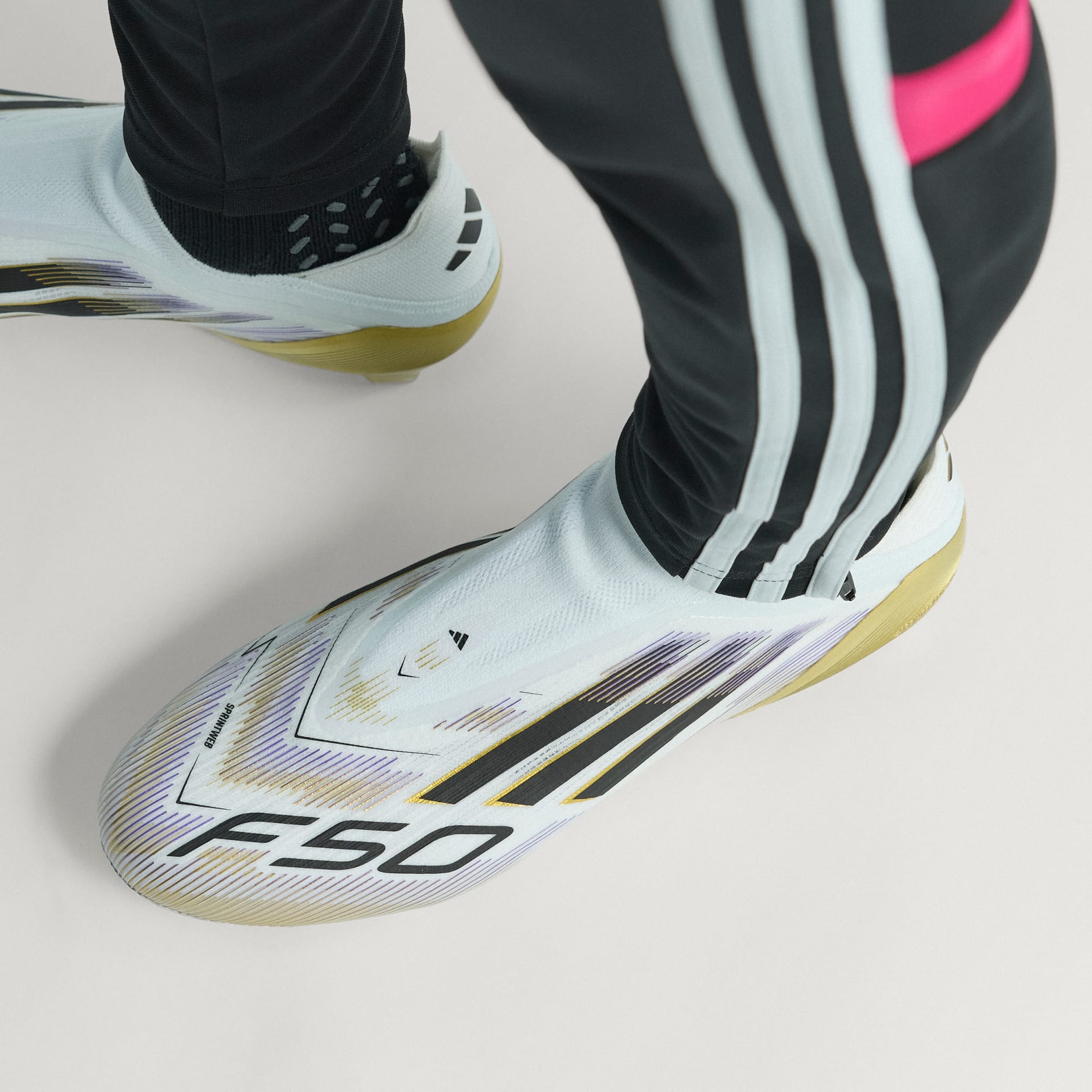 Boots - F50 Elite Laceless Firm Ground Boots - White