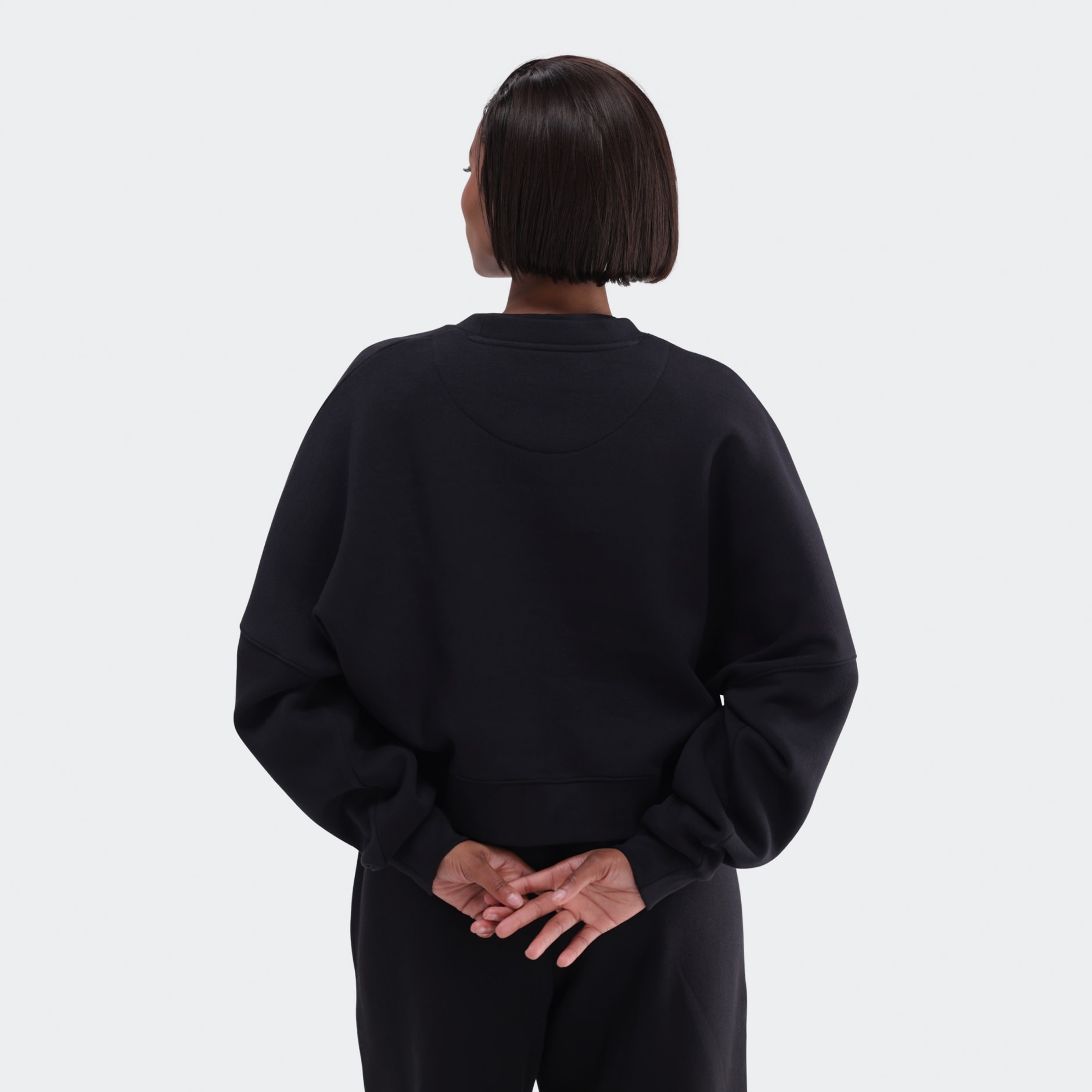 Essentials Fleece Long Oversized Crew Sweatshirt