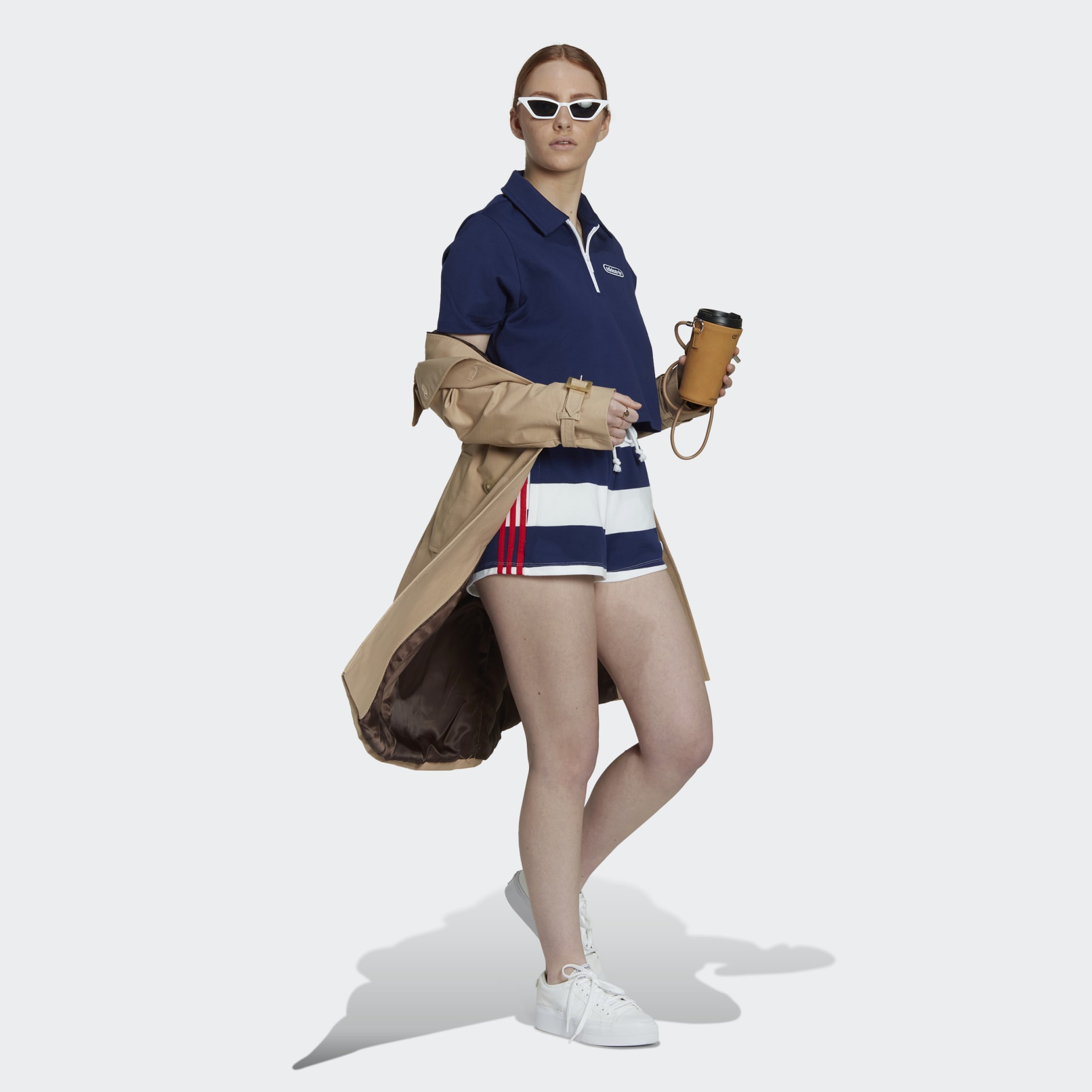 Crop Zip Polo Shirt