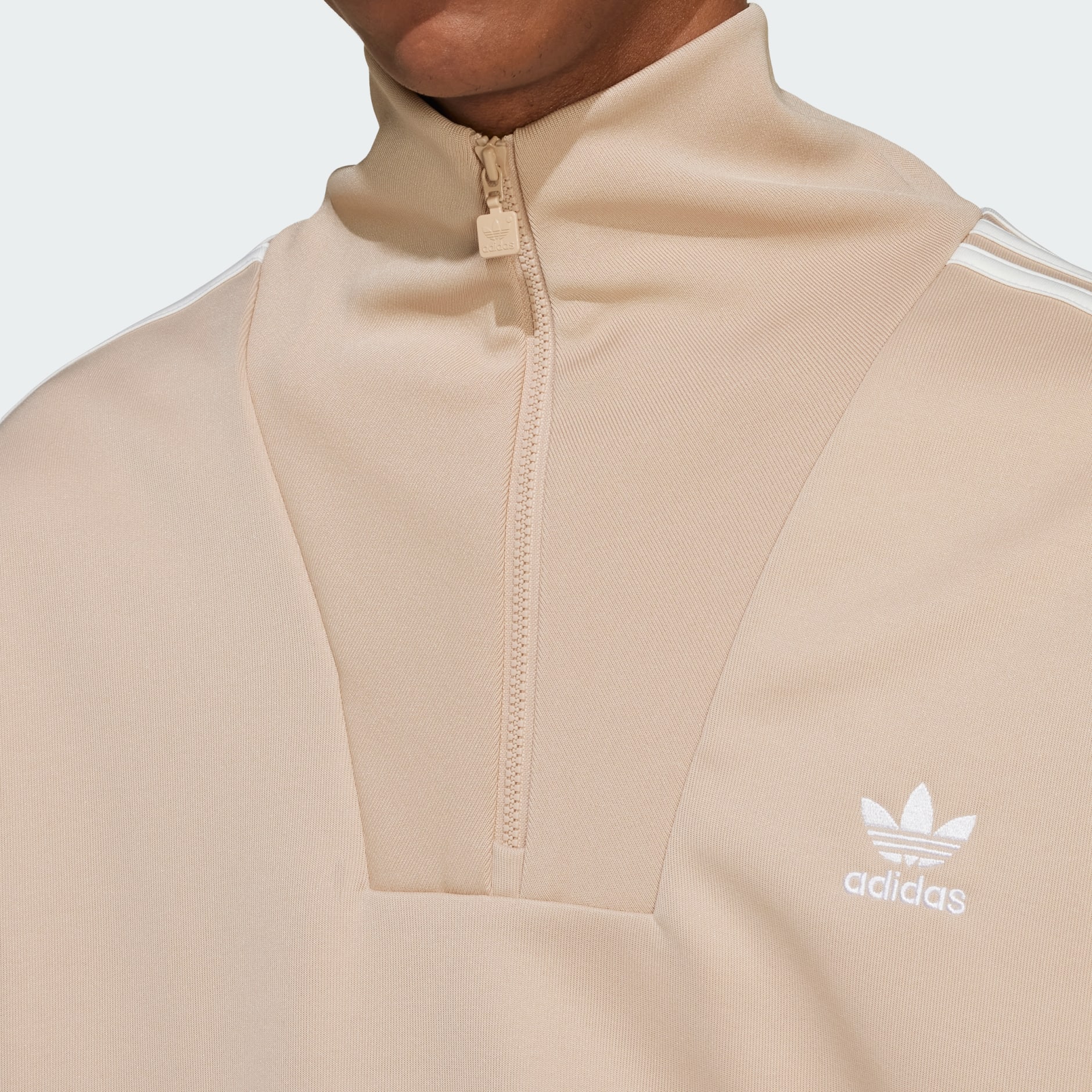 Khaki adidas track top online