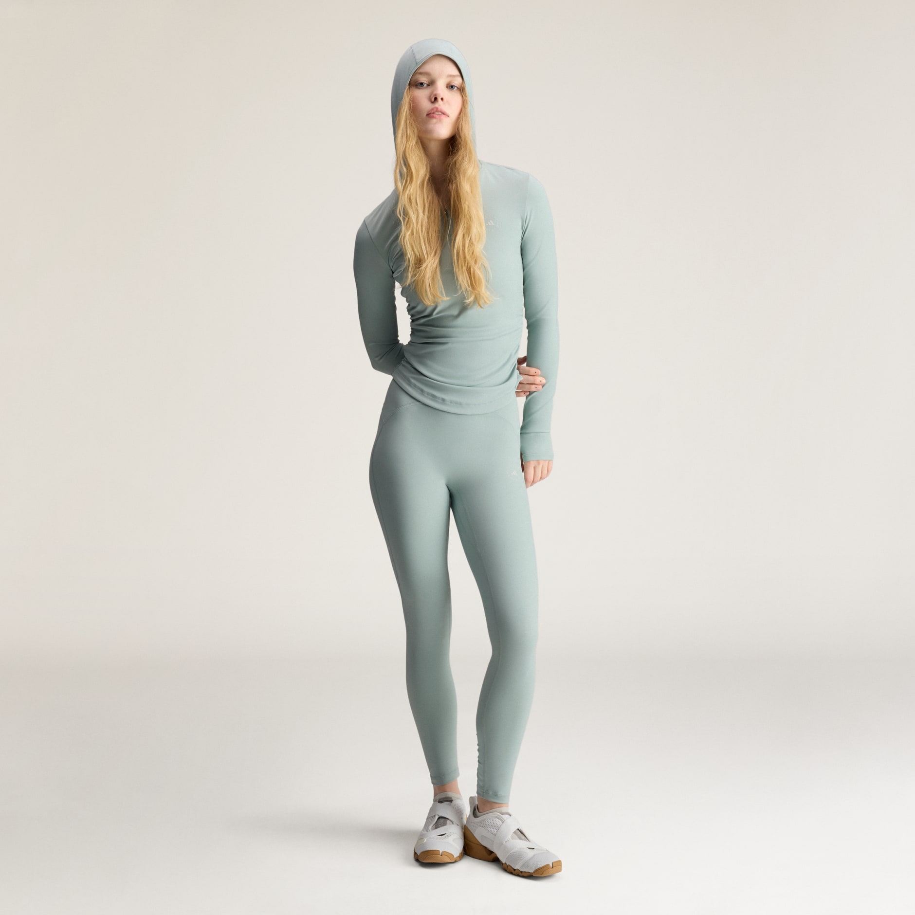 Nabrana majica dugih rukava adidas by Stella McCartney Studio