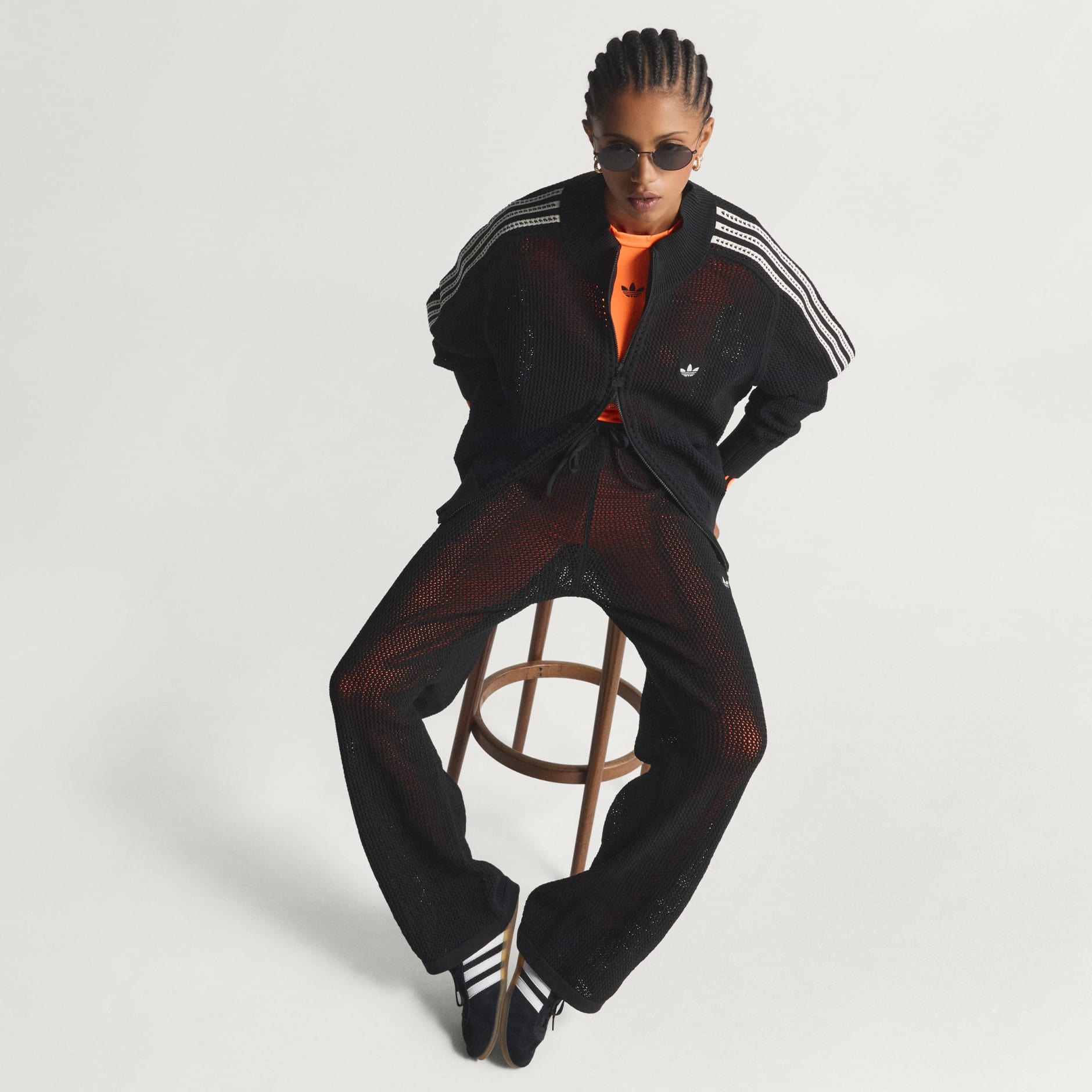 KNITTED CROCHET FIREBIRD TRACK PANTS