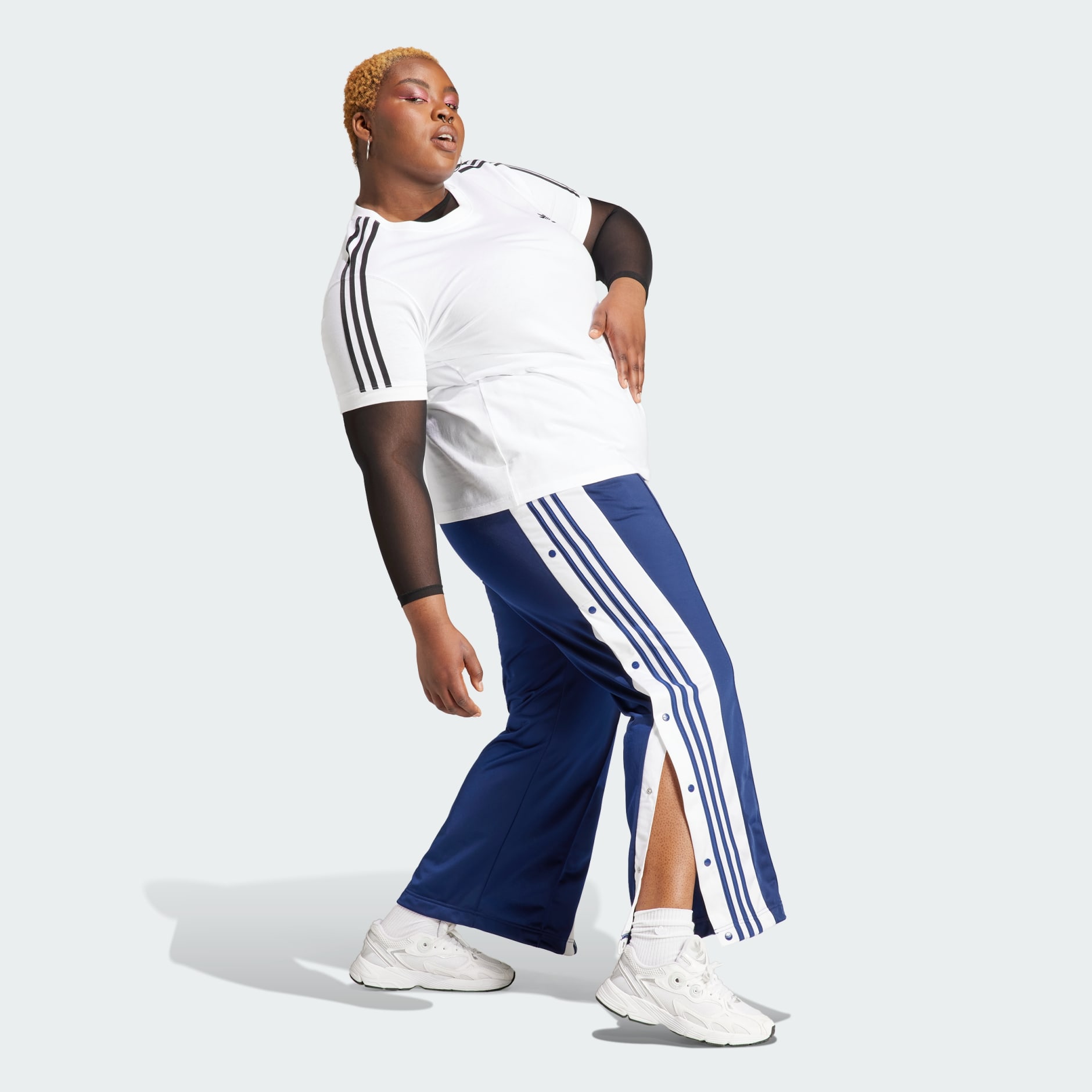 CLOTHING Adicolor Classics 3 Stripes Tee Plus Size White adidas Bahrain