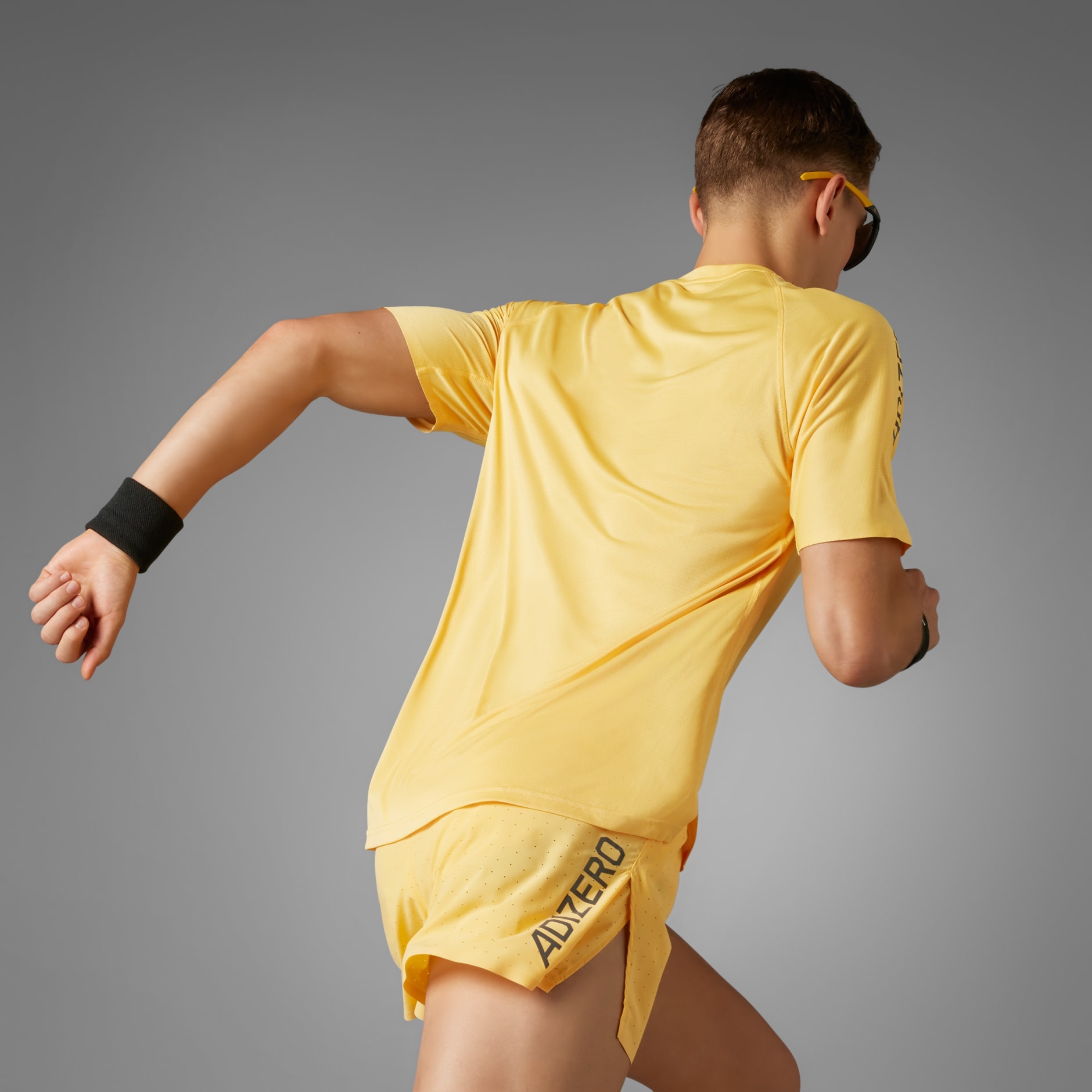 Men's Clothing - Adizero Running Tee - Yellow | adidas Oman