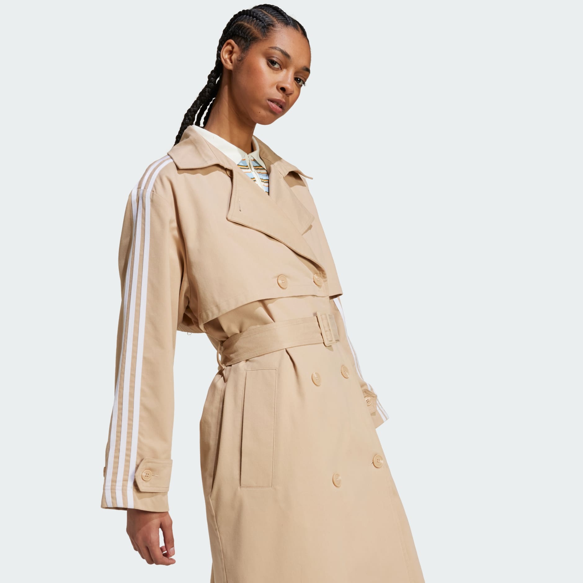 CLOTHING Adicolor Trench Coat Twill Beige adidas Oman