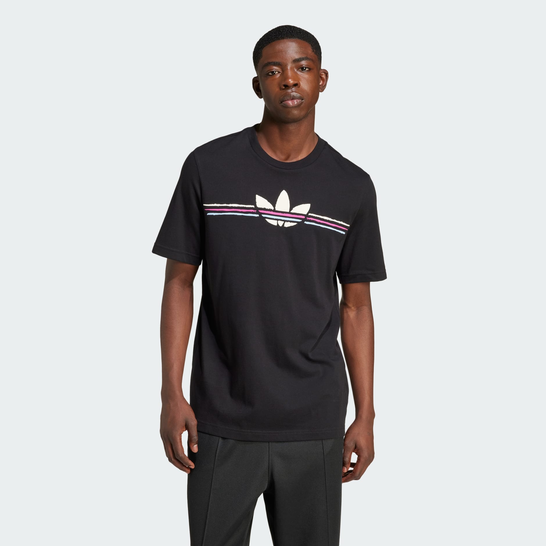 Clothing - '80s Graphic Logo Tee - Black | adidas South Africa