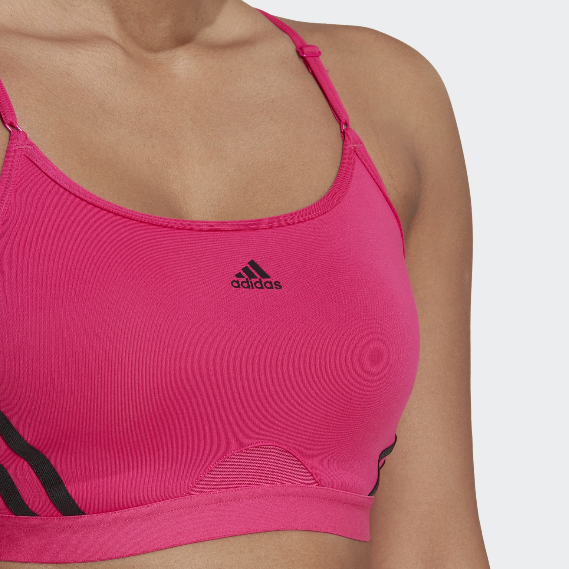 حمالة الصدر adidas Aeroreact Training Light-Support 3-Stripes